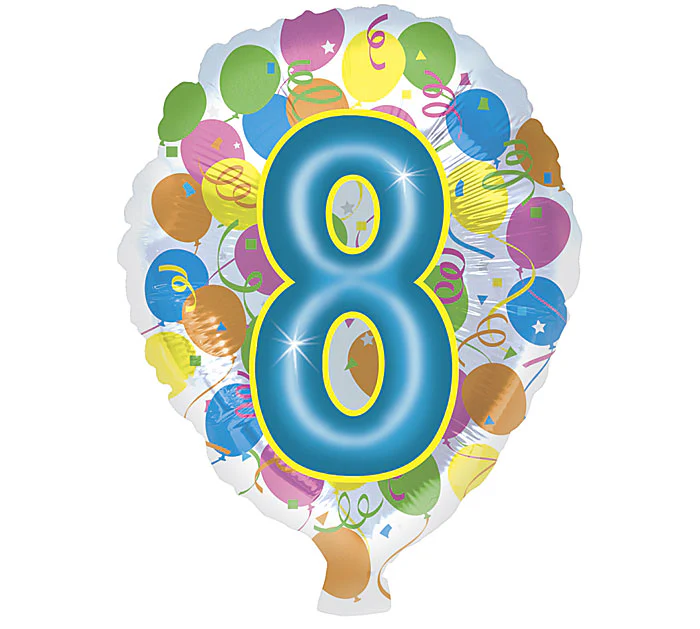 18" HBD NUMBER BALLOON || Burton+Burton - Image 8