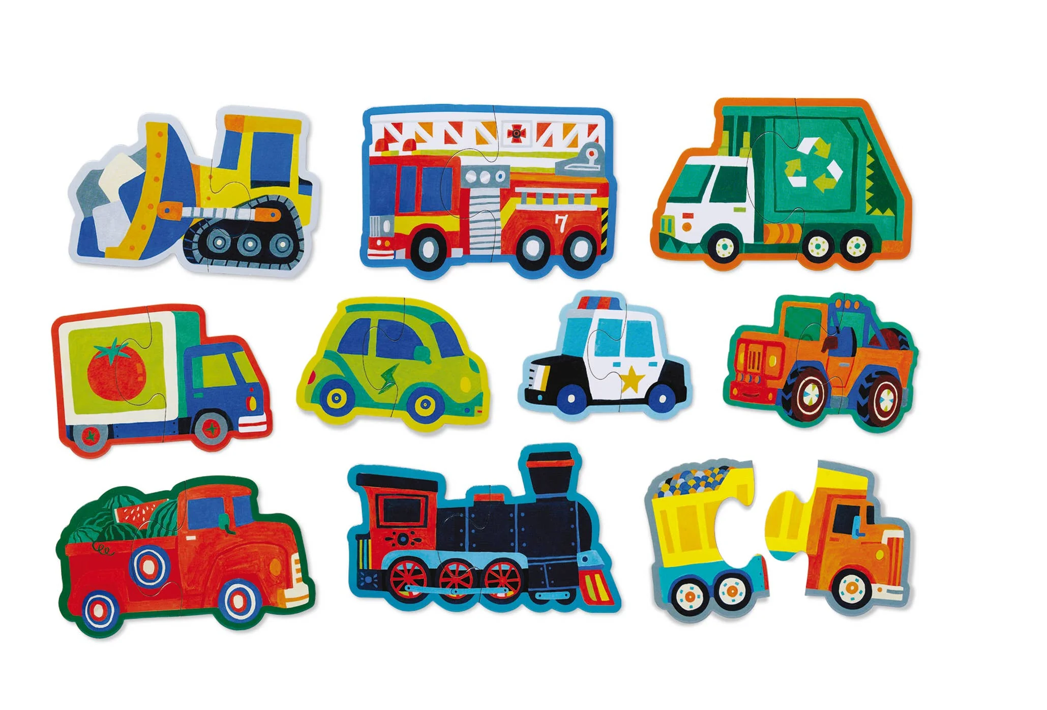 2-Piece Let's Begin Puzzle - Vehicles - Image 2