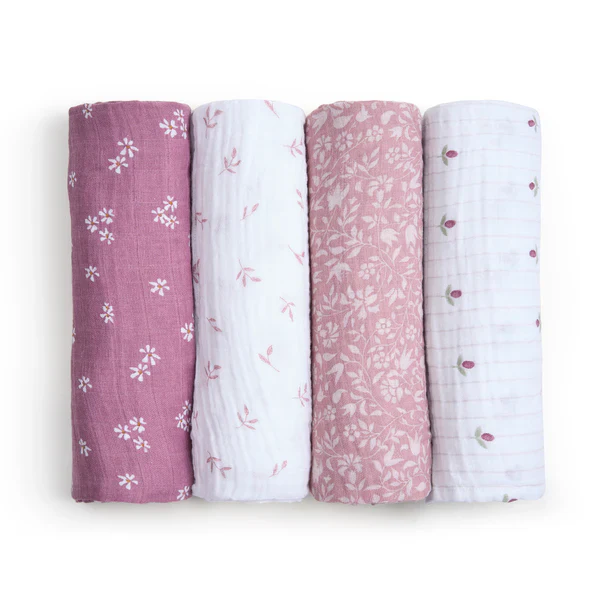 Aden & Anias organic cotton muslin swaddle blanket 4 pack - Image 5