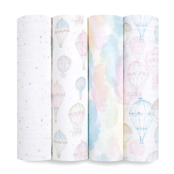 Aden & Anias organic cotton muslin swaddle blanket 4 pack - Image 6