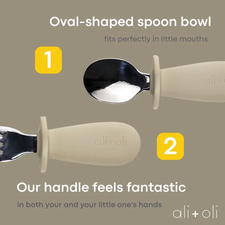 Ali+Oli Spoon & Fork Learning Set for Toddlers-6m+ - Image 4