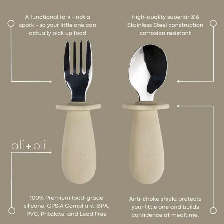 Ali+Oli Spoon & Fork Learning Set for Toddlers-6m+ - Image 6