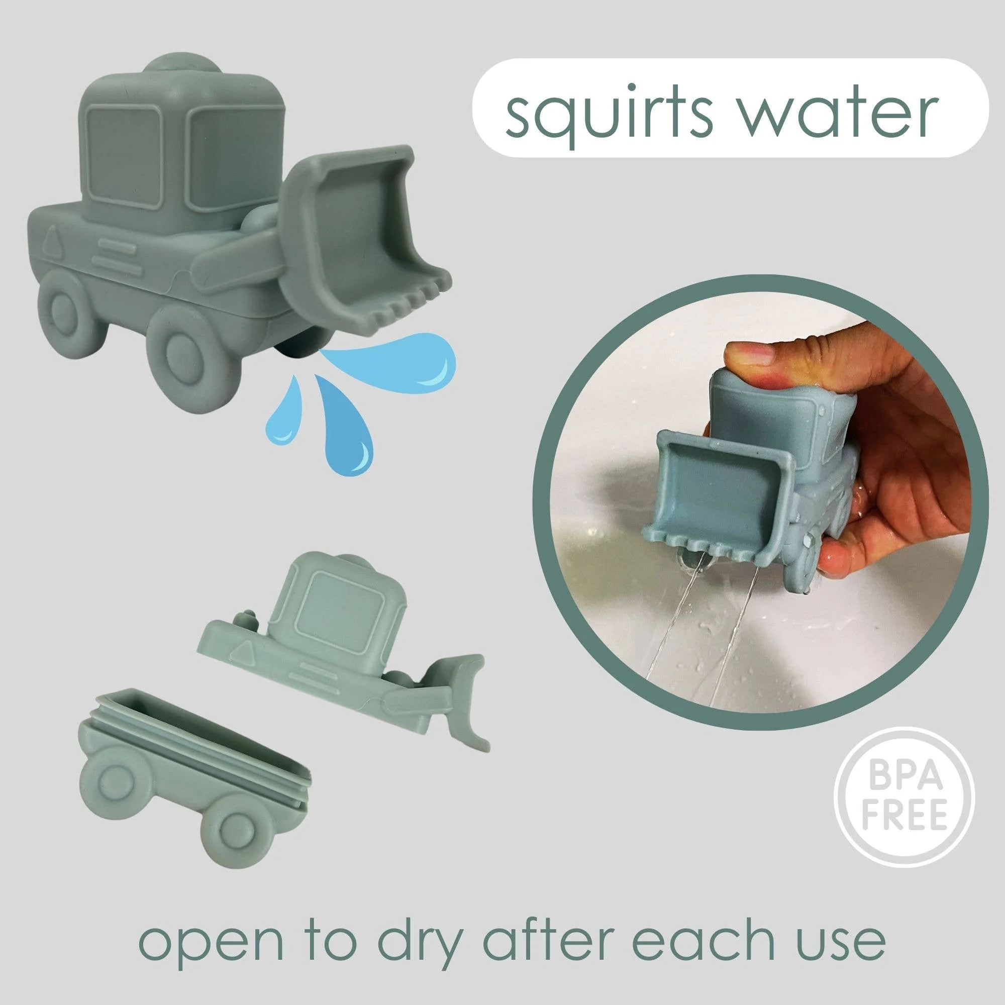 Ali+Oli Squirt Water Bath Toy Set (Construction) Mold Free - Image 11