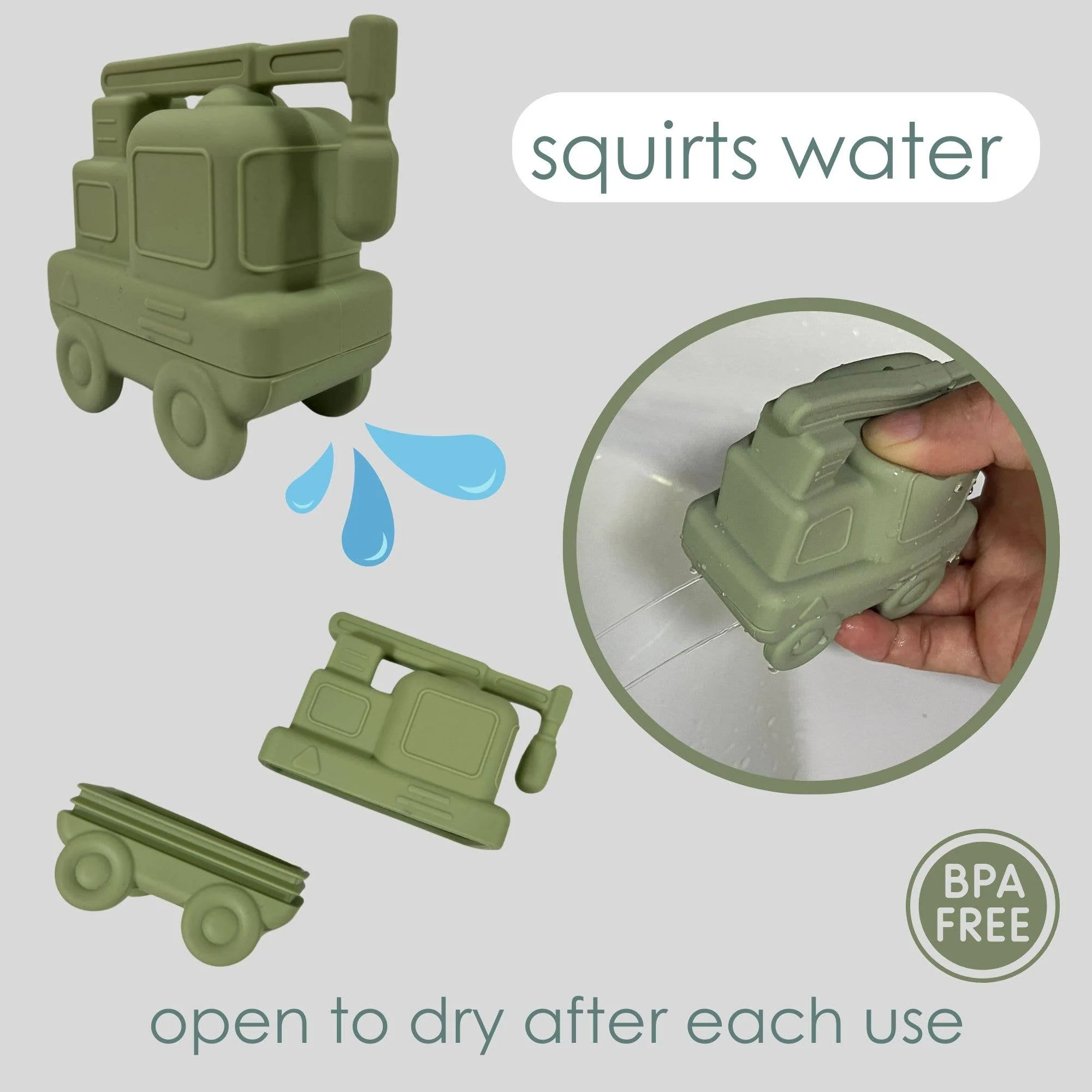 Ali+Oli Squirt Water Bath Toy Set (Construction) Mold Free - Image 12