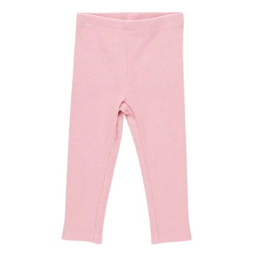 Pink Chicken Baby Organic Rib Leggings in Apricot - Image 5
