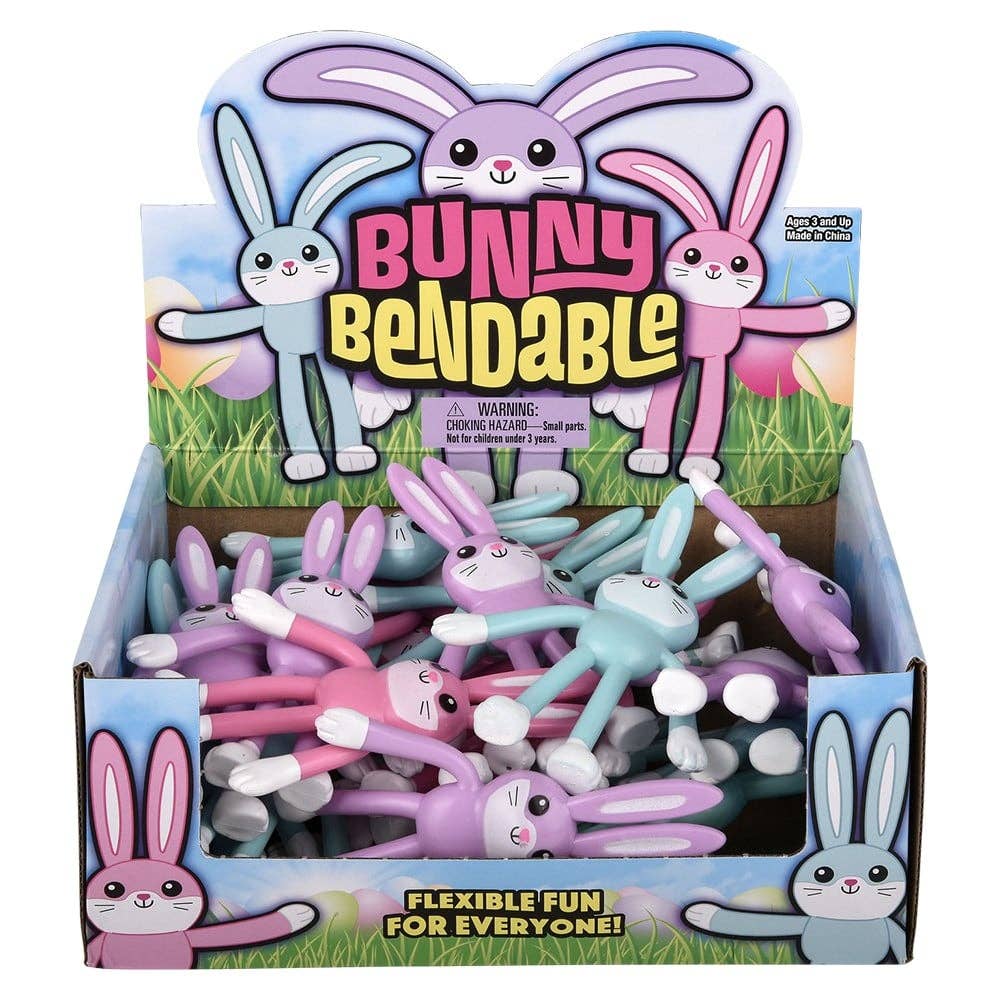 Bendable Easter Bunnies 5" 24/disp - LLB Toys - Image 5