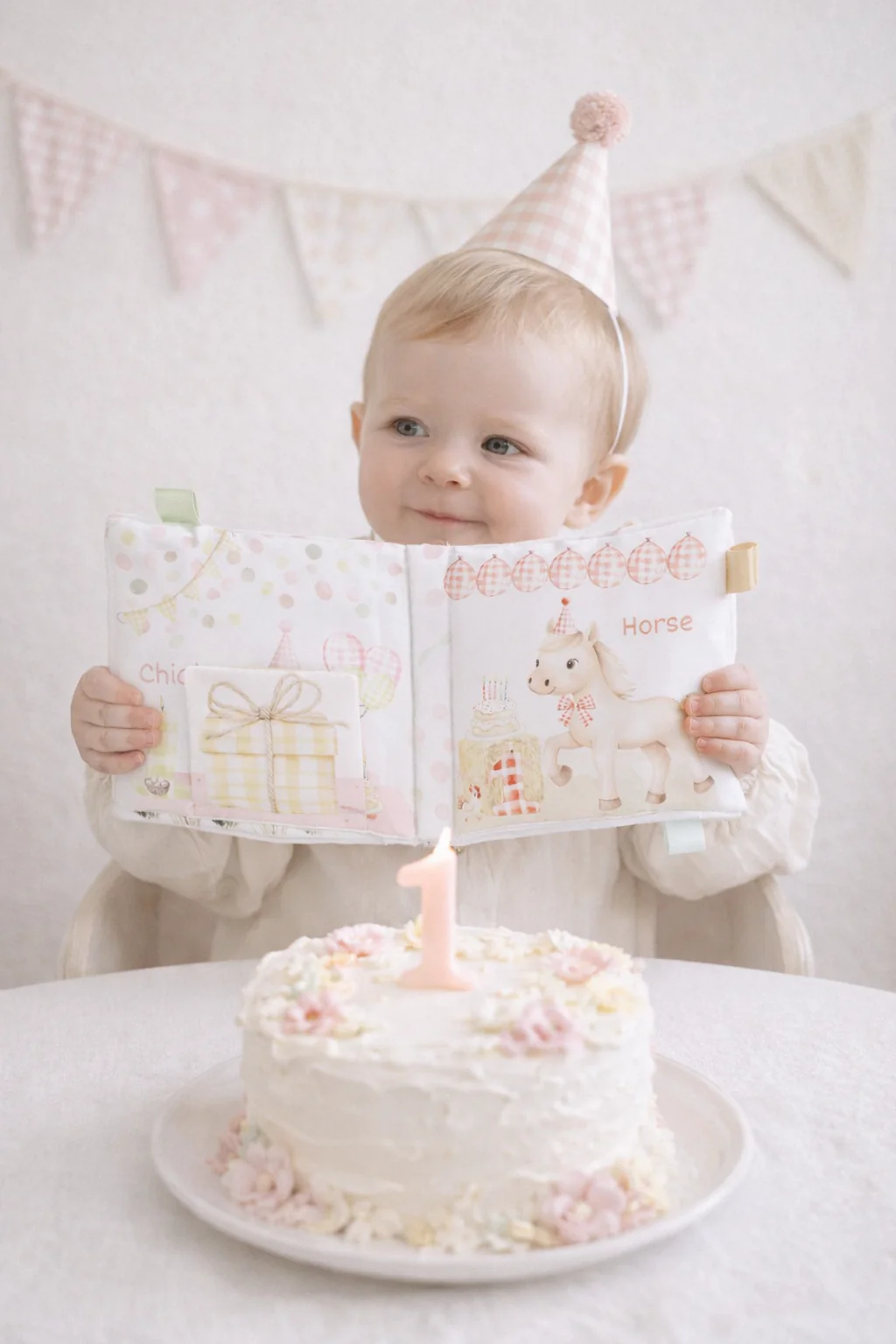 Birthday on the Farm10-Page Crinkle Soft Cloth Baby Book - Image 3