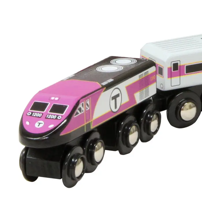 Boston Mbta Commuter Rail Wooden Toy Train - Image 2