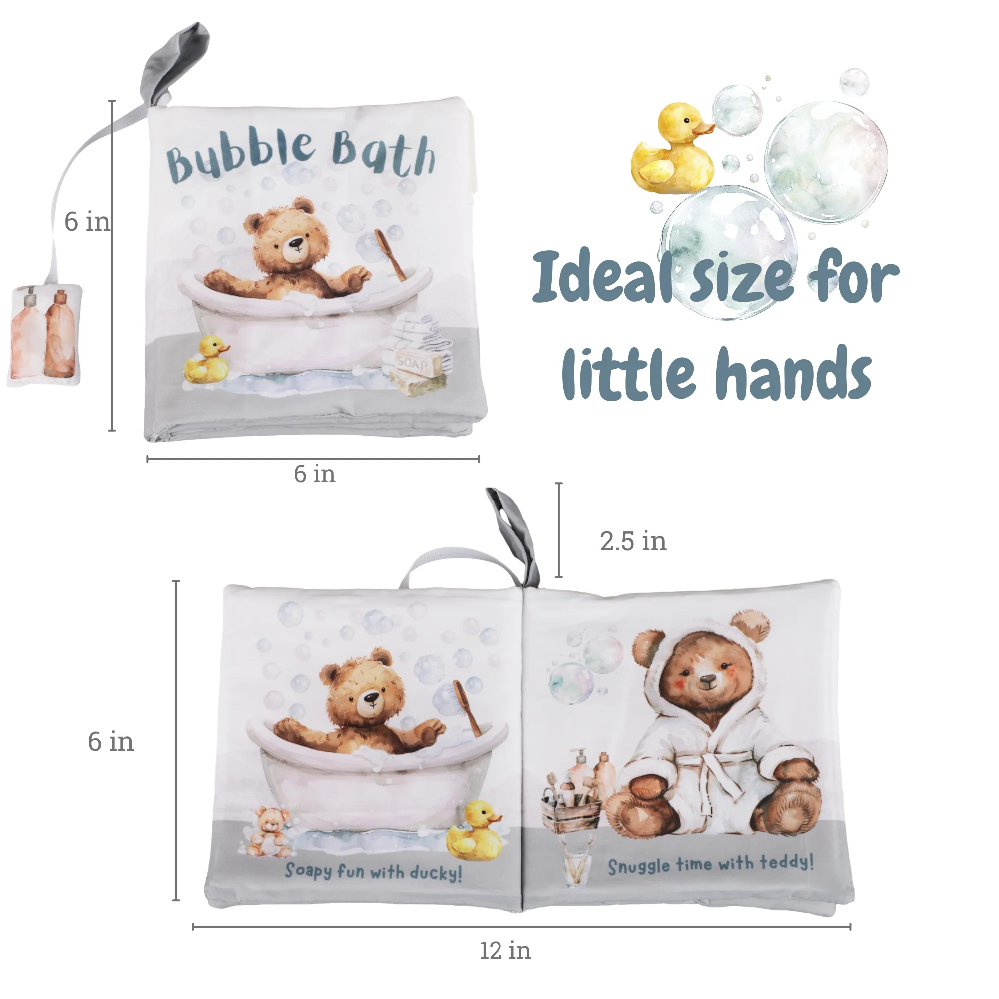 Bubble Bath – 10-Page Crinkle Cloth Book for Babies & Toddle - Image 2