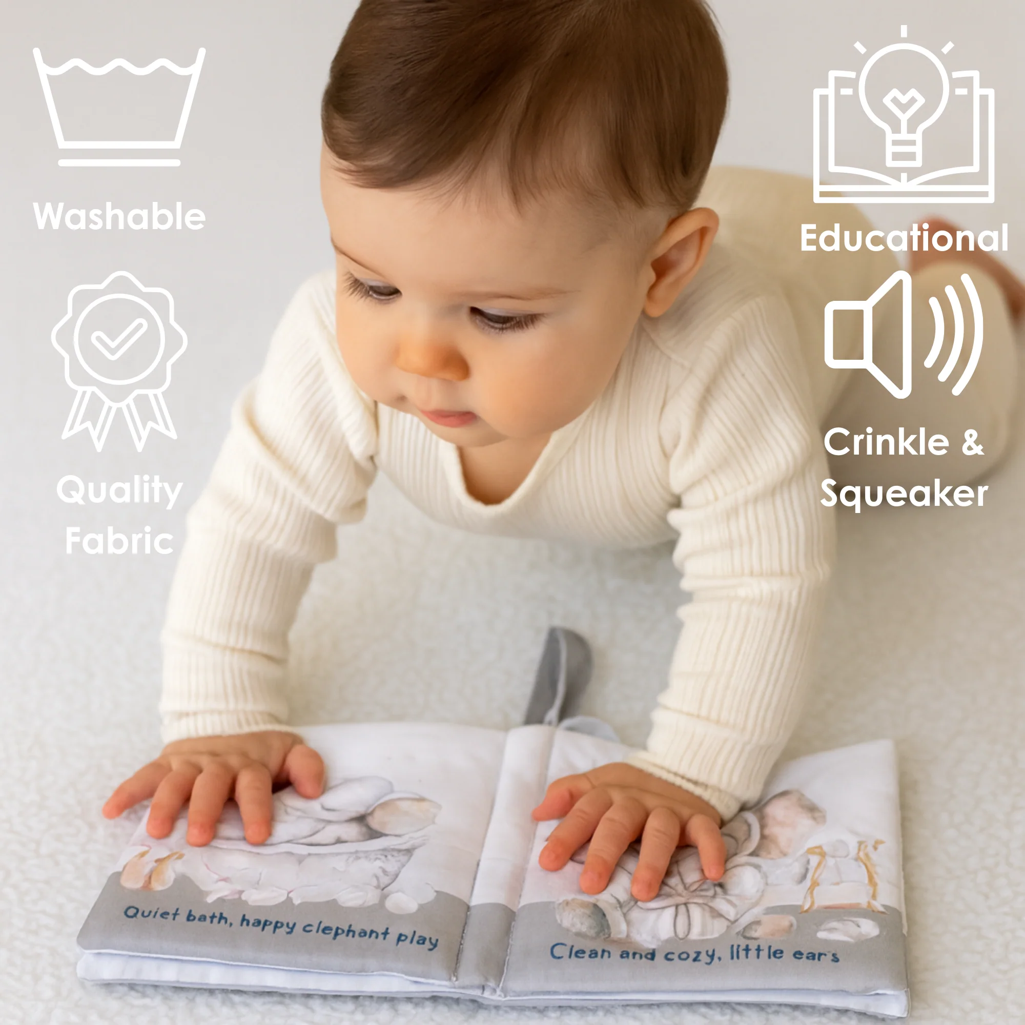Bubble Bath – 10-Page Crinkle Cloth Book for Babies & Toddle - Image 4