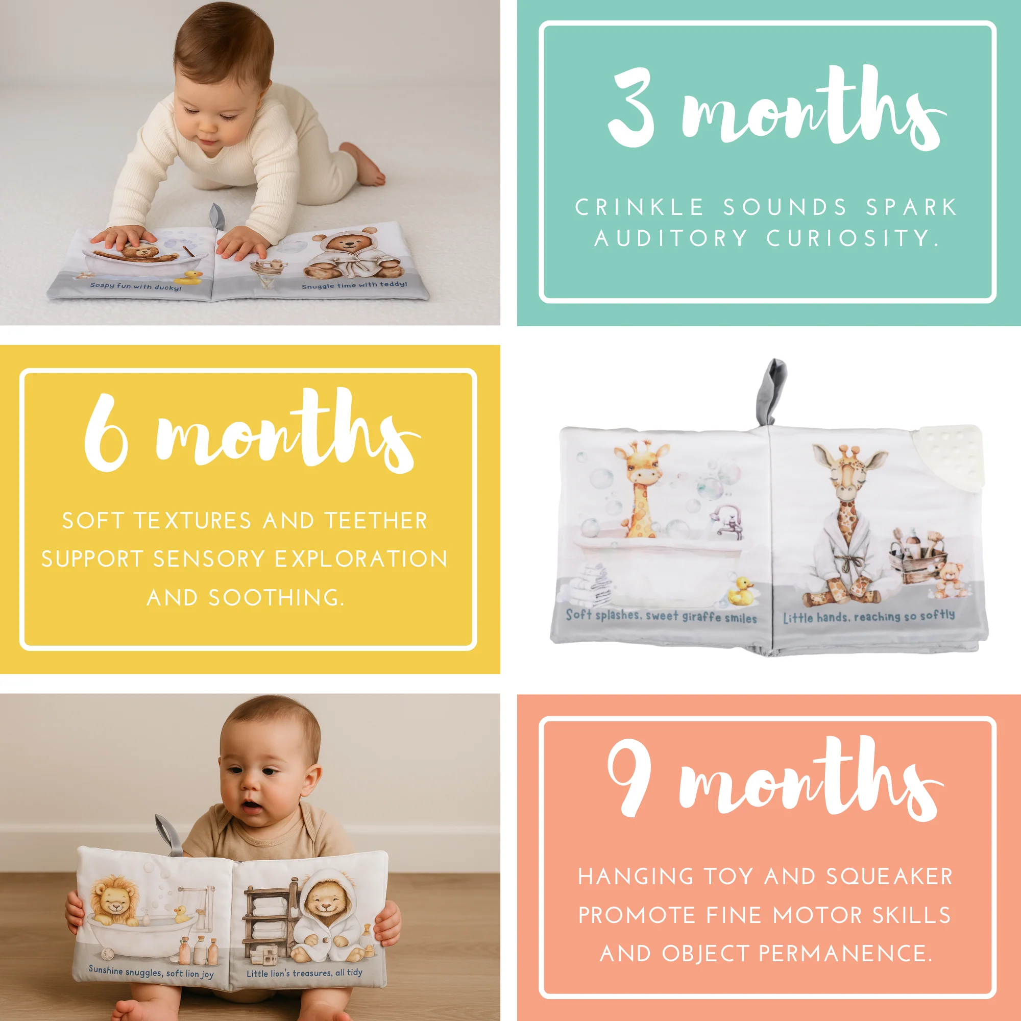 Bubble Bath – 10-Page Crinkle Cloth Book for Babies & Toddle - Image 5