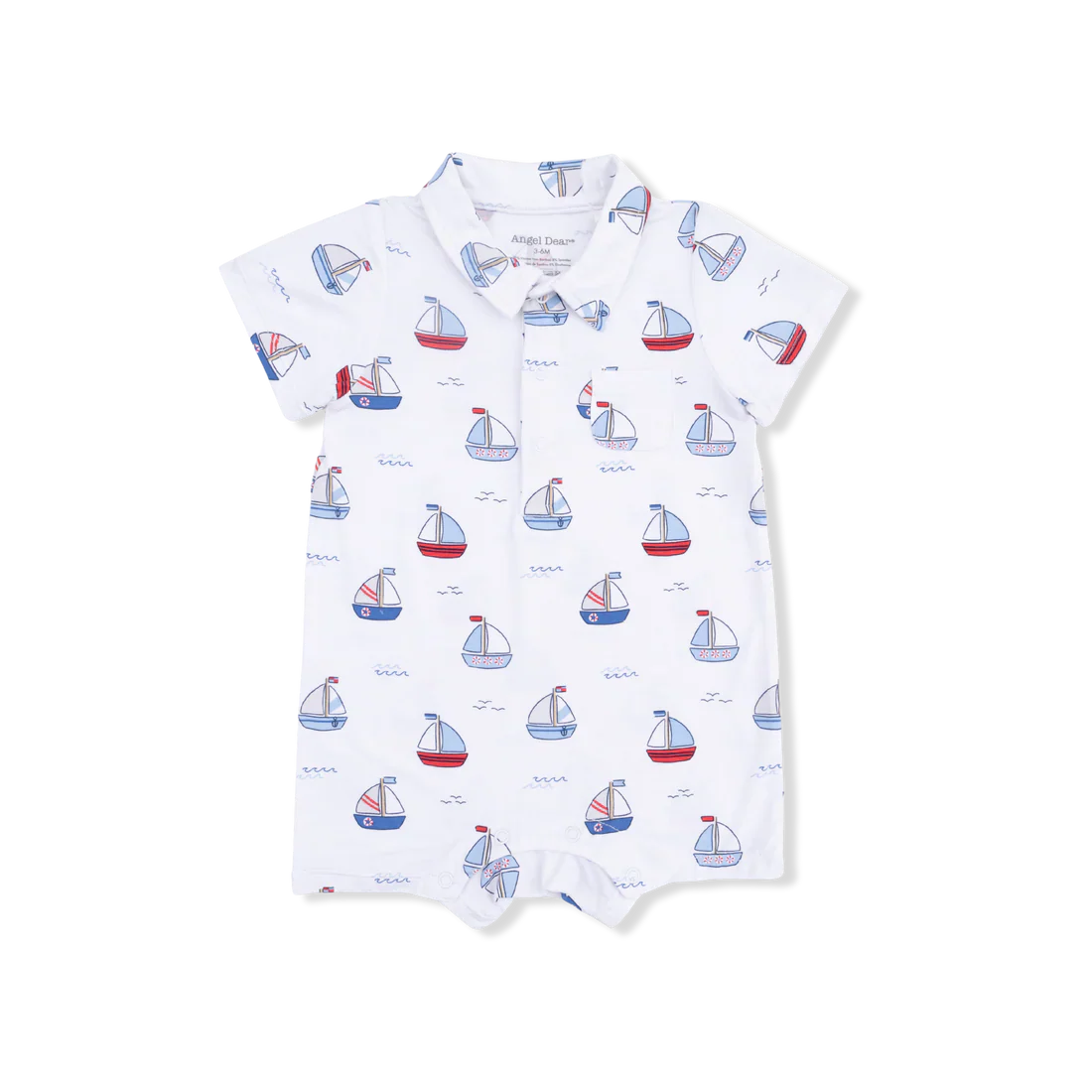 Bubbly Sailboats Blue - Polo Shortie