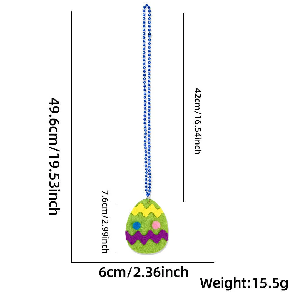 Children's Easter Bunny Necklace Colorful Egg Chain for Family Gatherings - Image 8