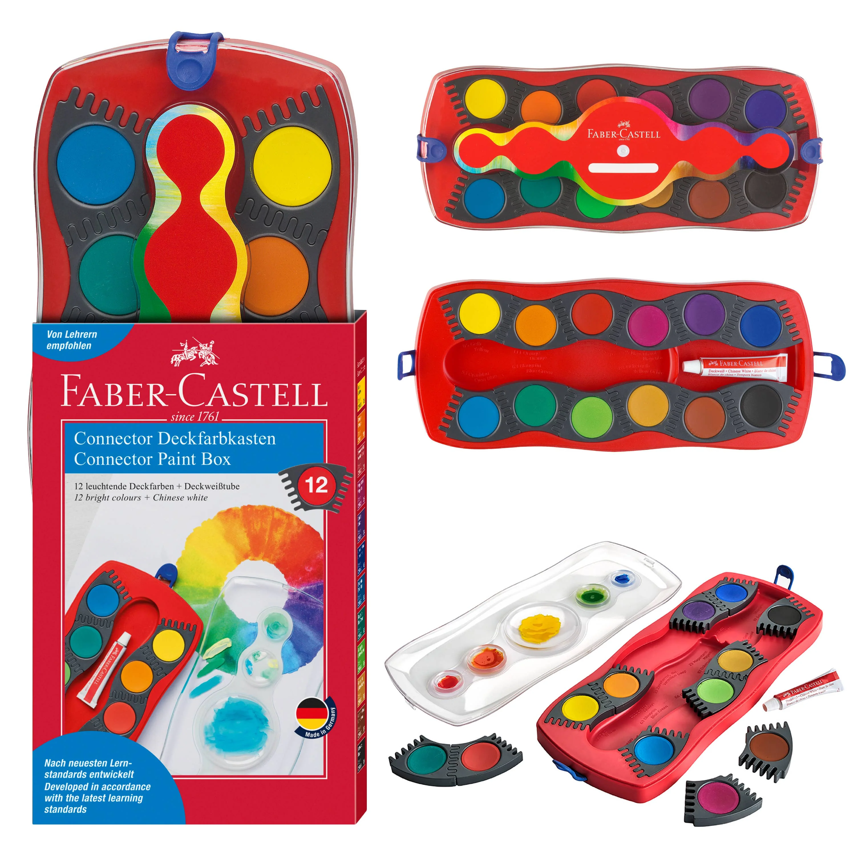 Connector Watercolor Paints for Kids 12 Super Bright Colors