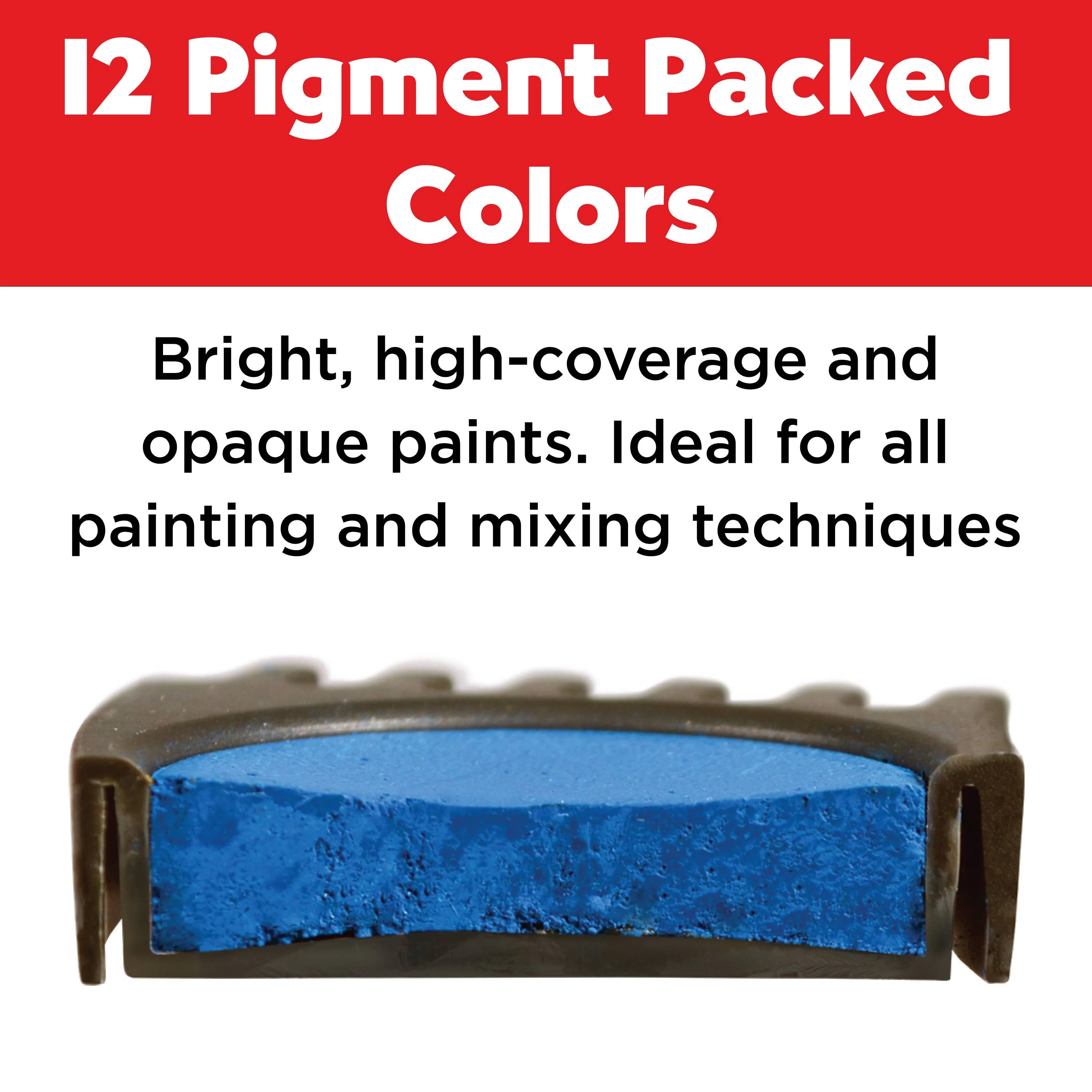 Connector Watercolor Paints for Kids 12 Super Bright Colors - Image 4