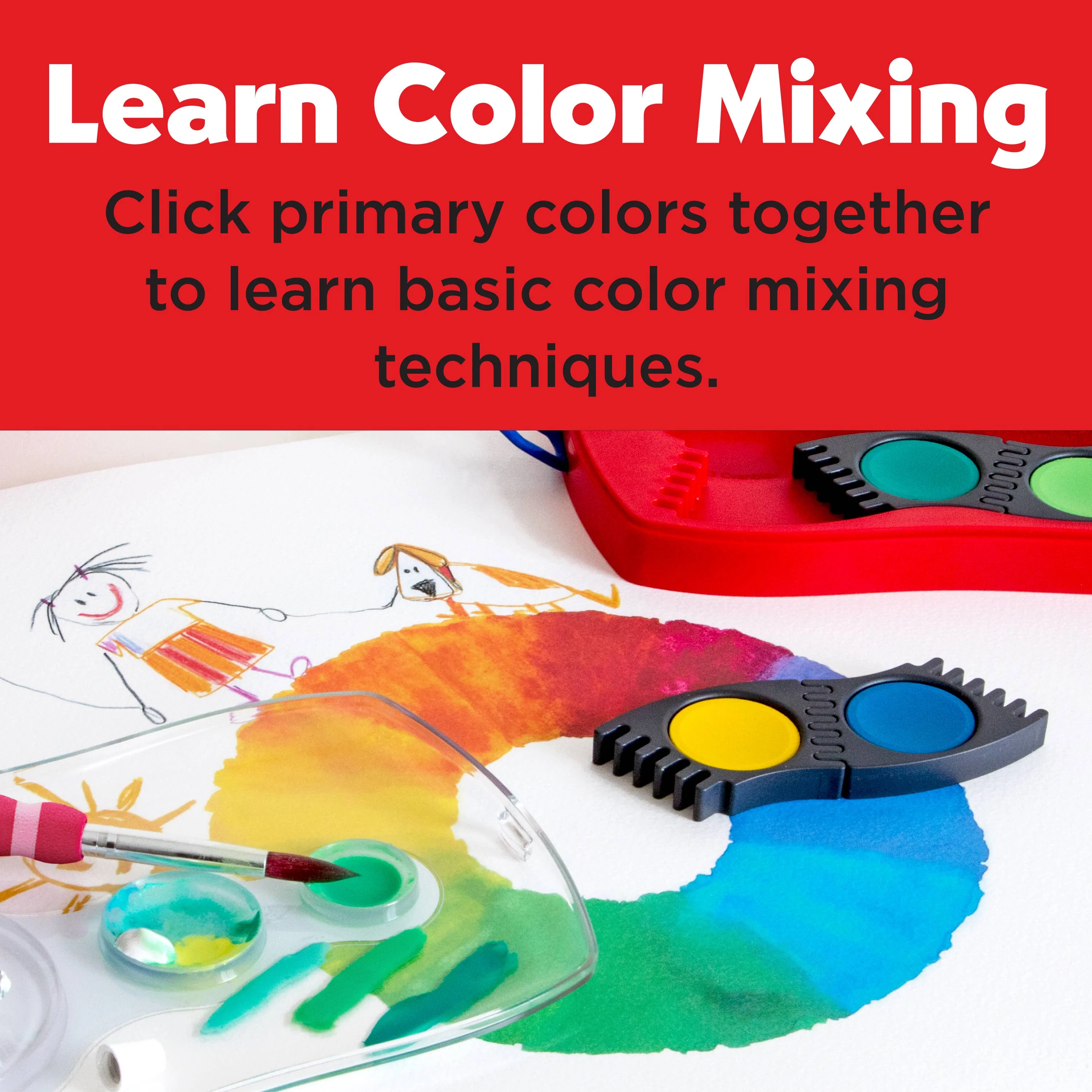 Connector Watercolor Paints for Kids 12 Super Bright Colors - Image 5