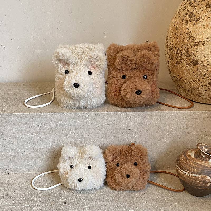 Cute Plush Bear Shoulder Bag Mini Crossbody Bag for Kids