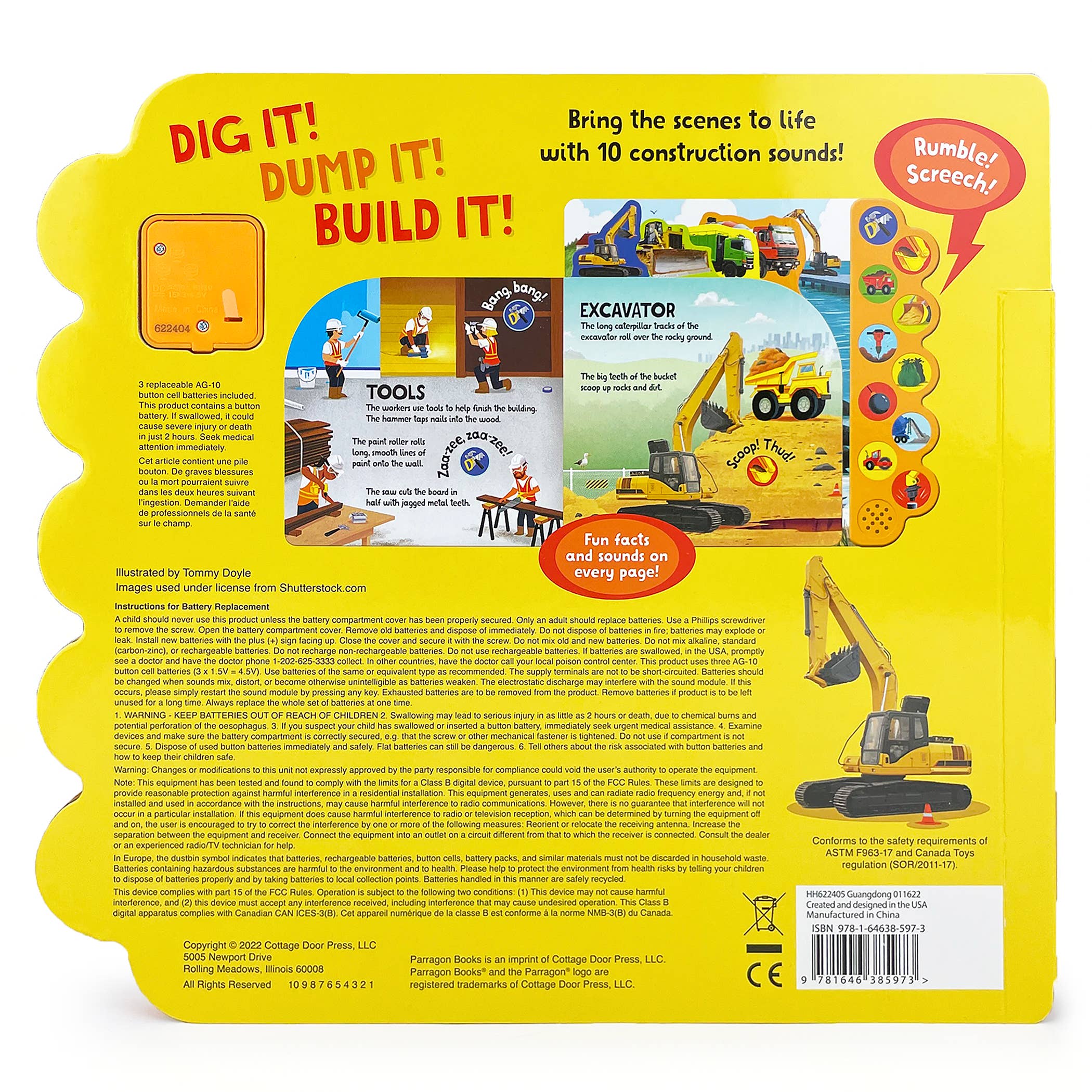 Dig It! Dump It! Build It! Construction 10-ButtonSound Book - Image 5