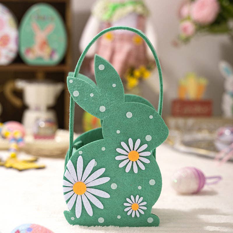 Easter Bunny 3D Felt Basket Cute Rabbit Tote Bag - Image 9