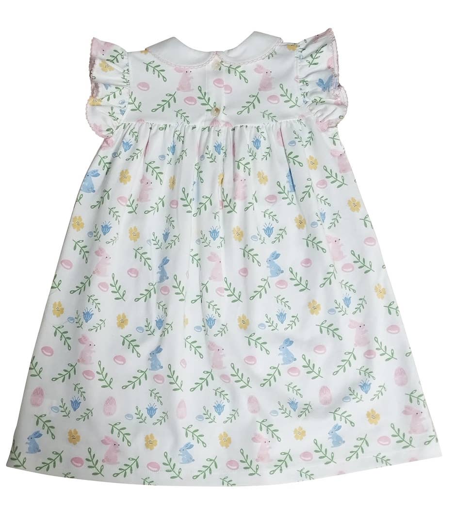 Girl's Float dress Easter floral with Bunnies - Image 6