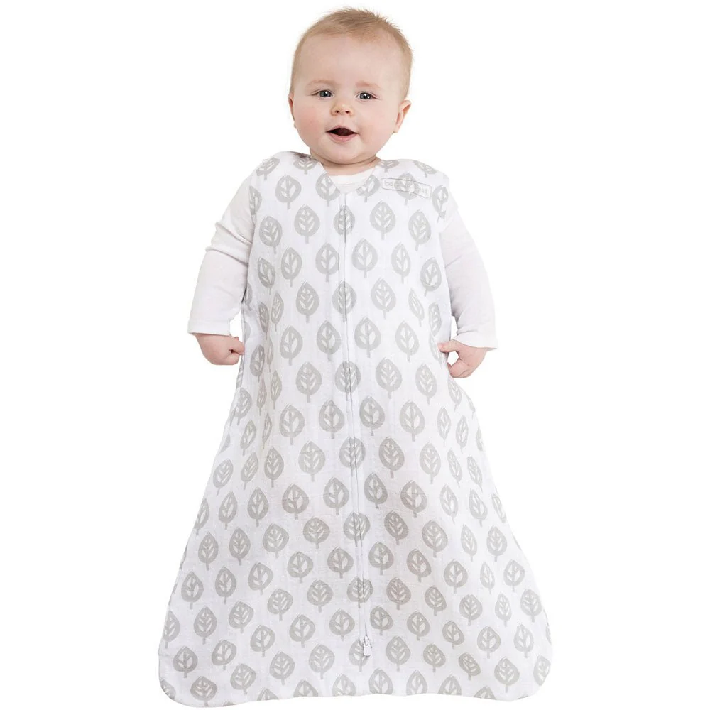 Halo Muslin SleepSack Wearable Blanket - grey circles - Image 3
