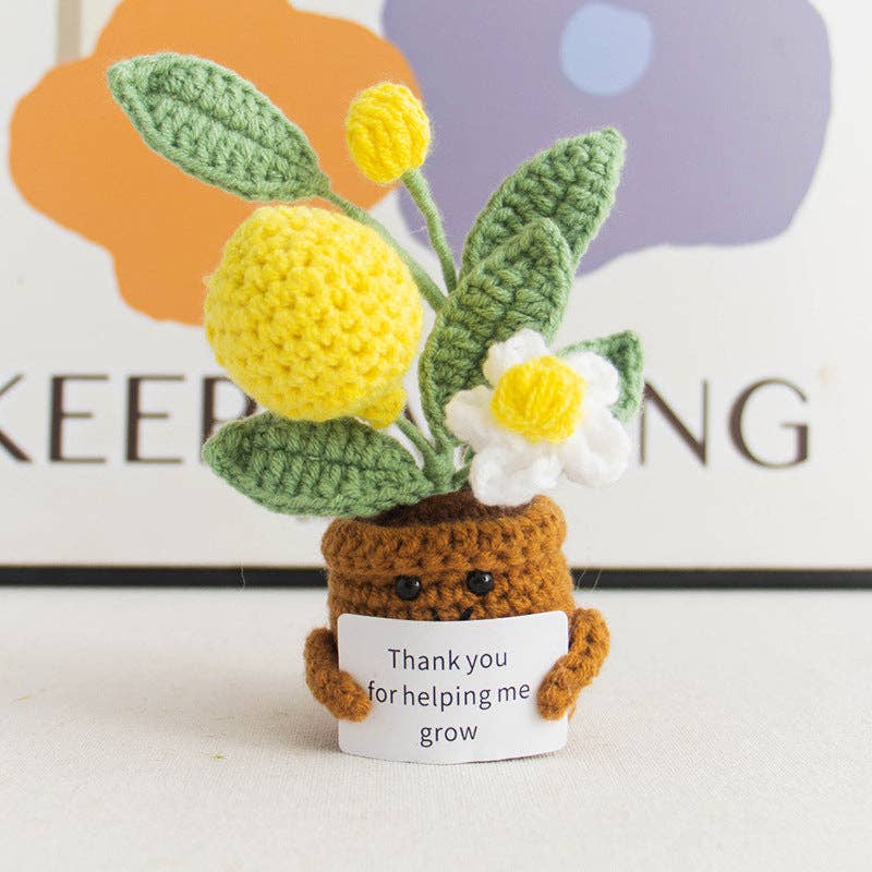 Handmade Knitted Potted Plants Cotton Desk Decor - Image 16