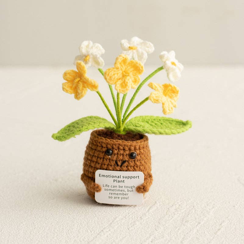 Handmade Knitted Potted Plants Cotton Desk Decor - Image 4