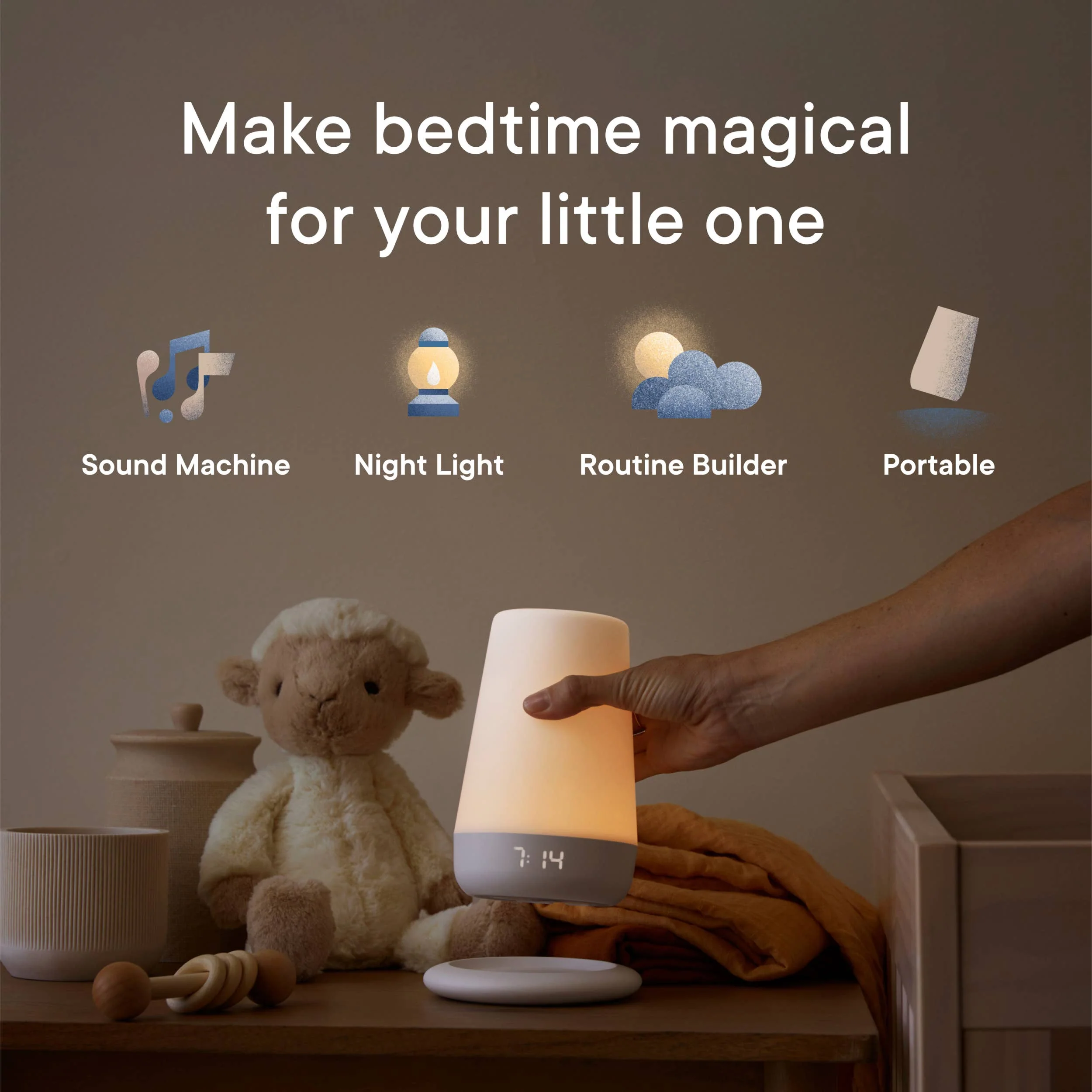 Hatch Rest+ 2nd Gen Night Light, Sound Machine, with Battery - Image 2