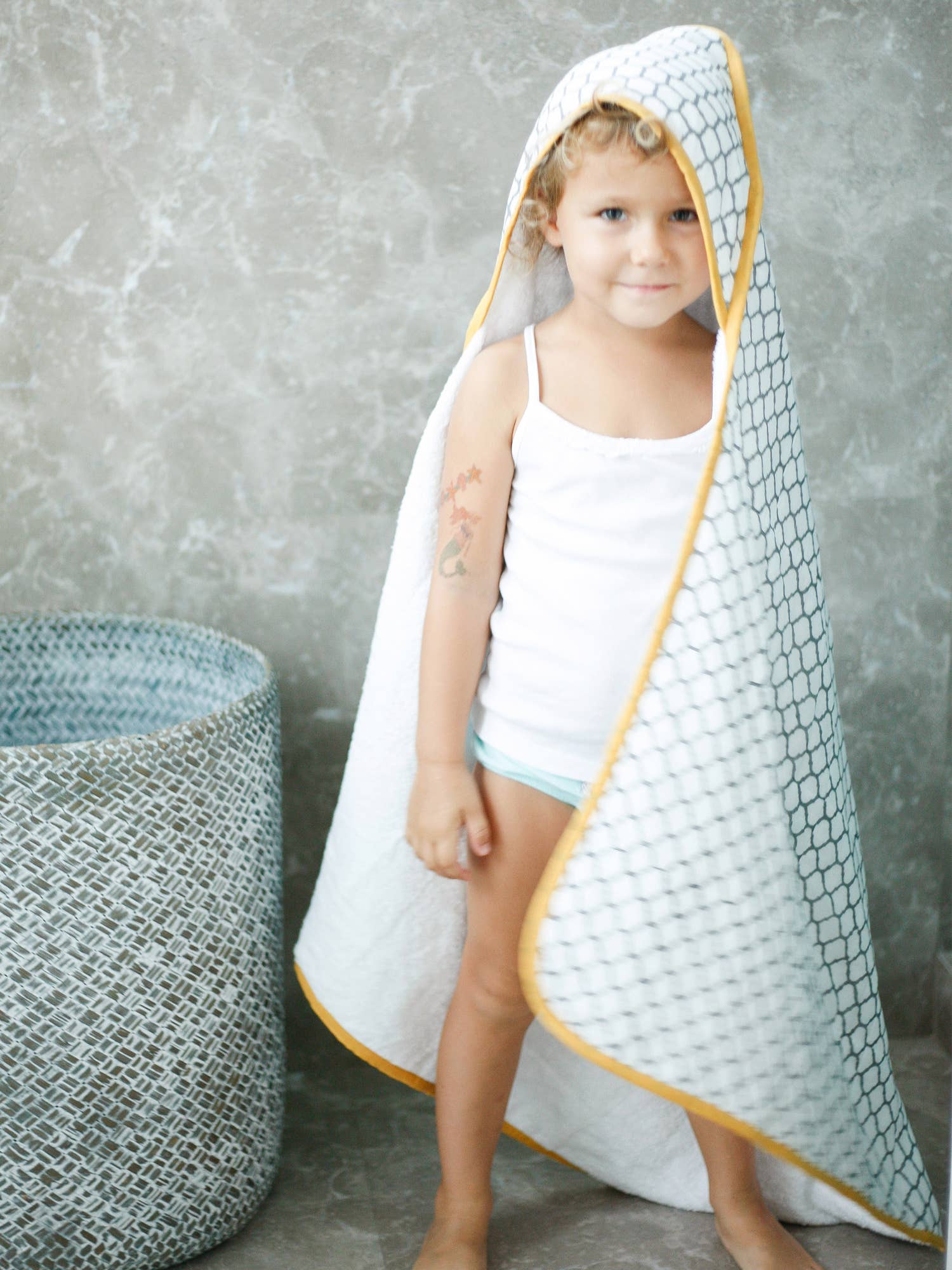 Hooded Towel: Handmade, Block-Printed Cotton, Baby/Toddler - Image 14