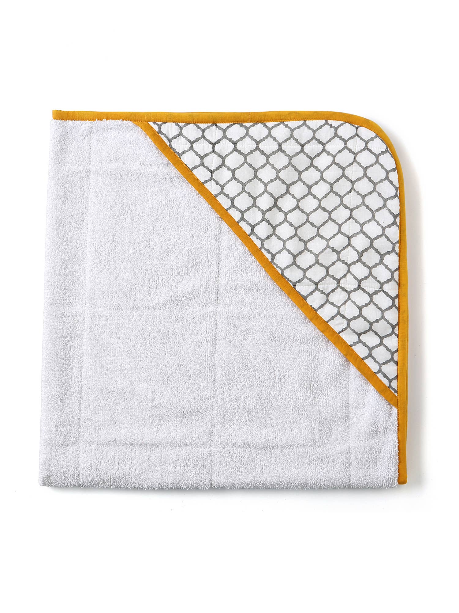 Hooded Towel: Handmade, Block-Printed Cotton, Baby/Toddler - Image 3