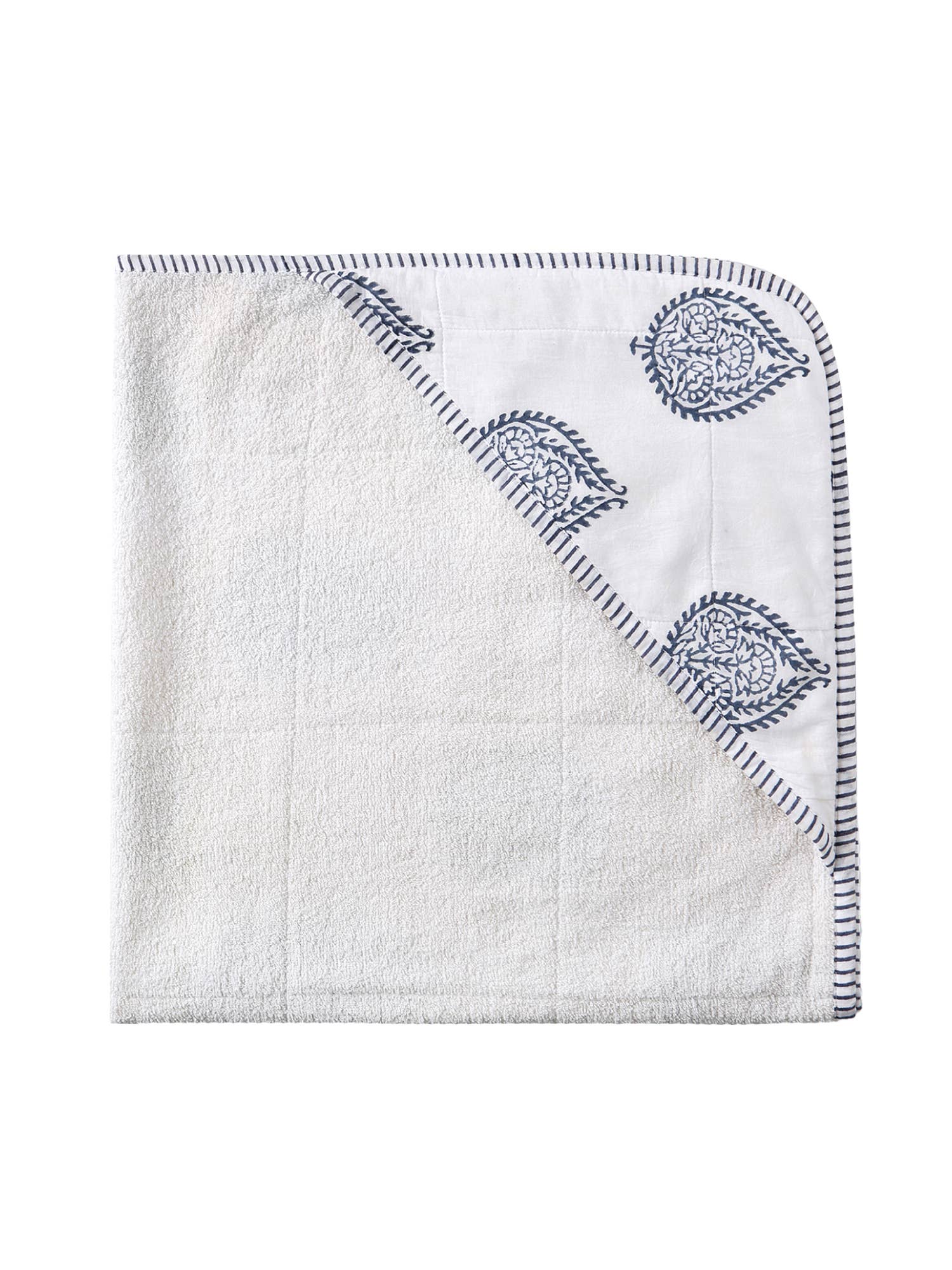 Hooded Towel: Handmade, Block-Printed Cotton, Baby/Toddler - Image 4