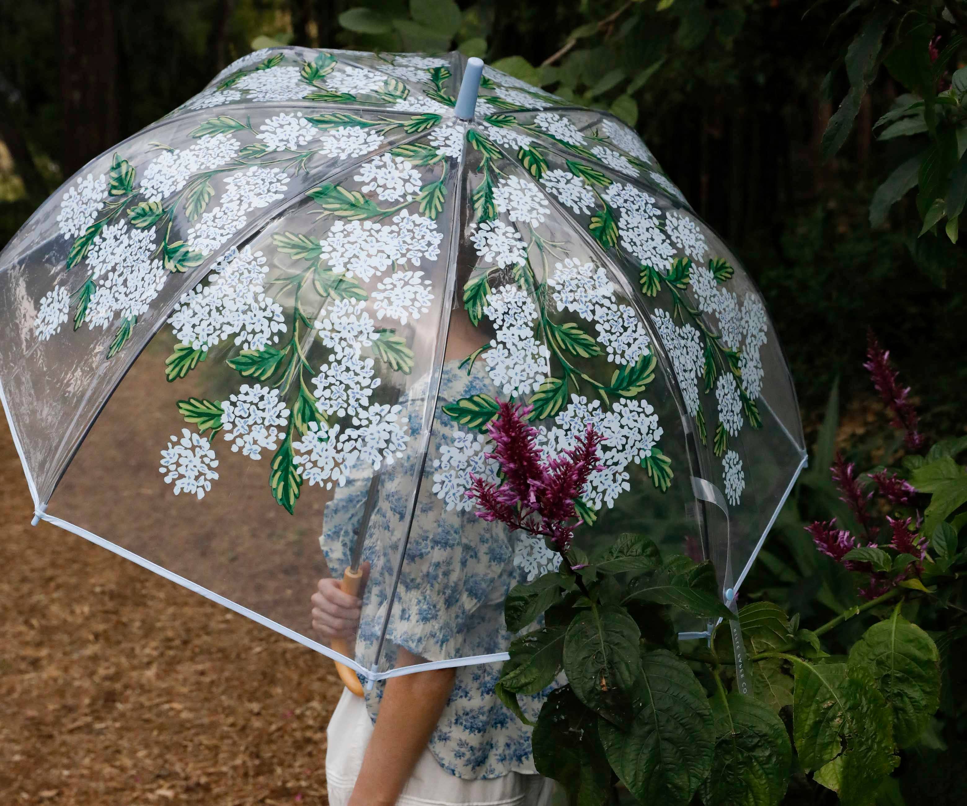 Hydrangea Clear Umbrella - Image 2