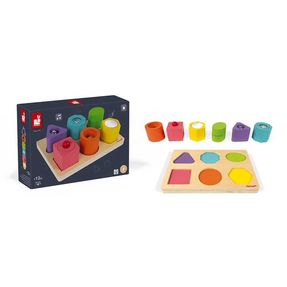 I Wood | Shapes & Sounds | 6 Block Puzzle | 12 Months+ - Image 2