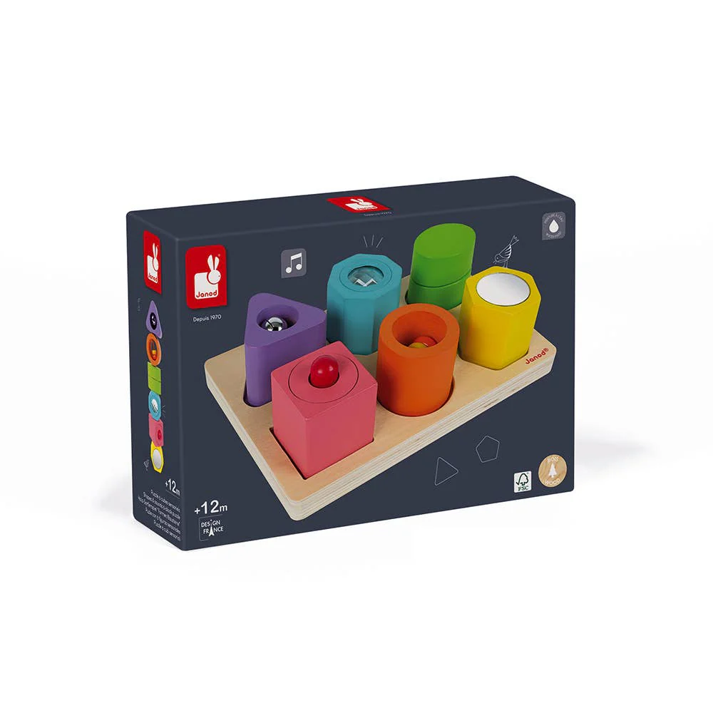 I Wood | Shapes & Sounds | 6 Block Puzzle | 12 Months+ - Image 8