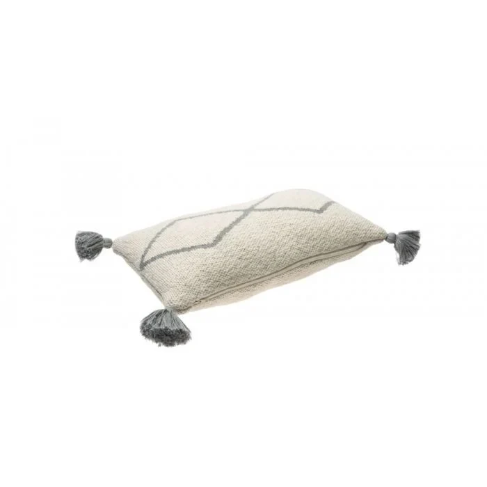 Knitted Cushion Little Oasis Nat - Grey - Image 2