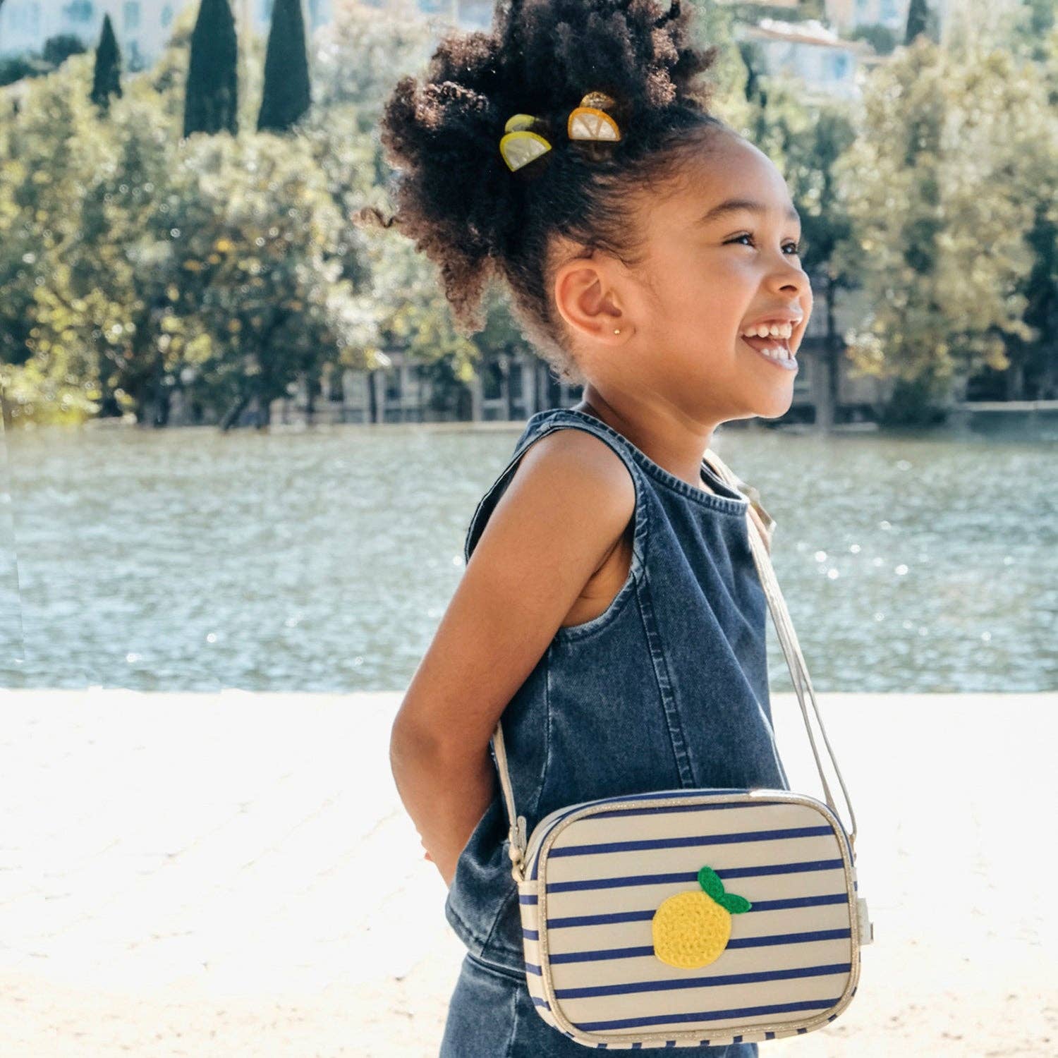 Lemon Drop Stripy Bag - Image 3