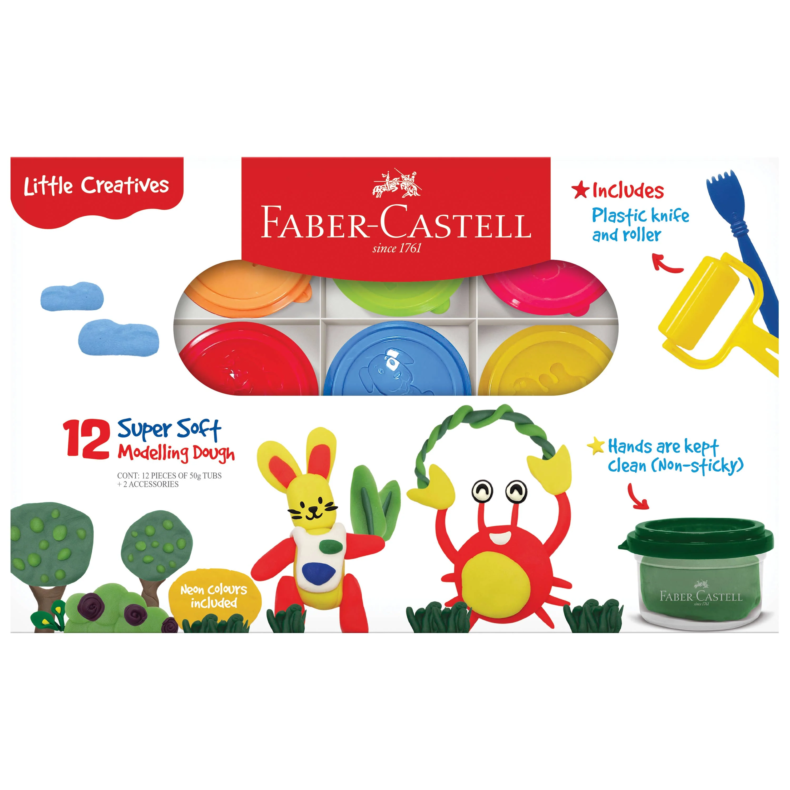 Little Creatives SuperSoft Modeling Dough Set of 12 - Image 2