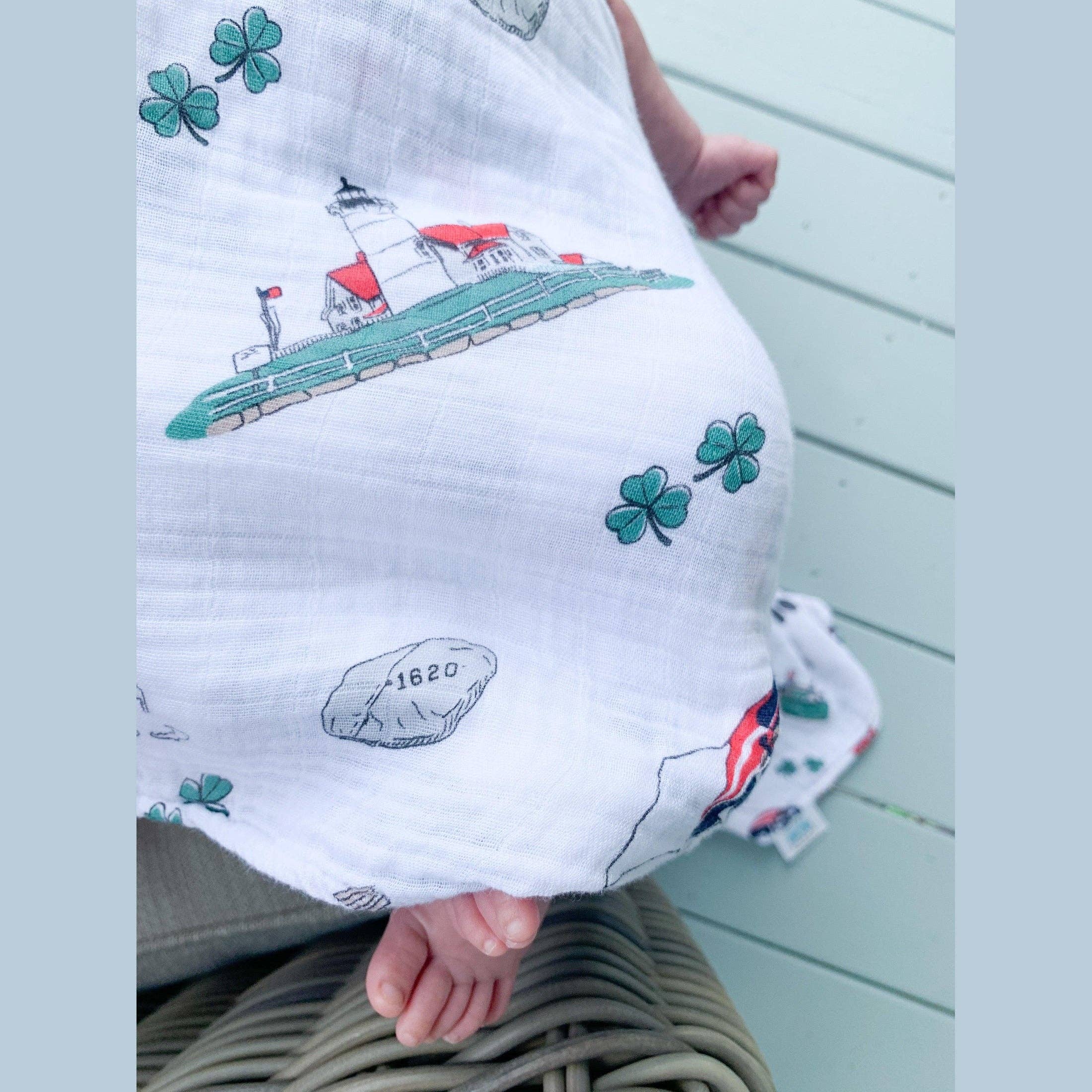 Massachusetts Baby Muslin Swaddle Receiving Blanket Extra Large 47 x 47 - Image 2