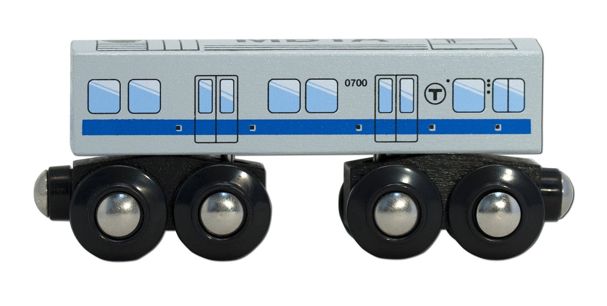 MBTA Blue Line Wooden Toy Train - Image 3