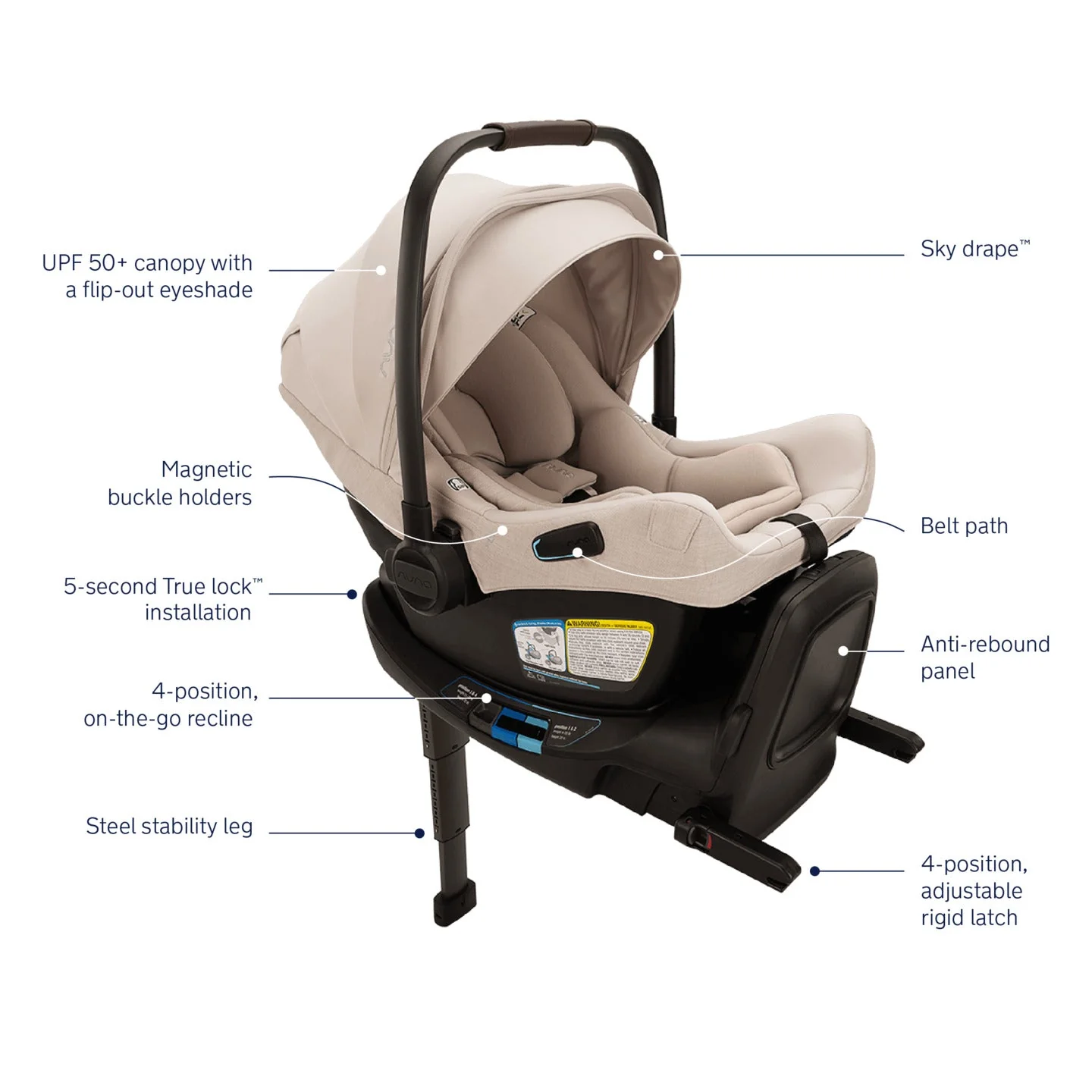 Nuna PIPA Aire RX Infant Car Seat + RELX Base - Image 6