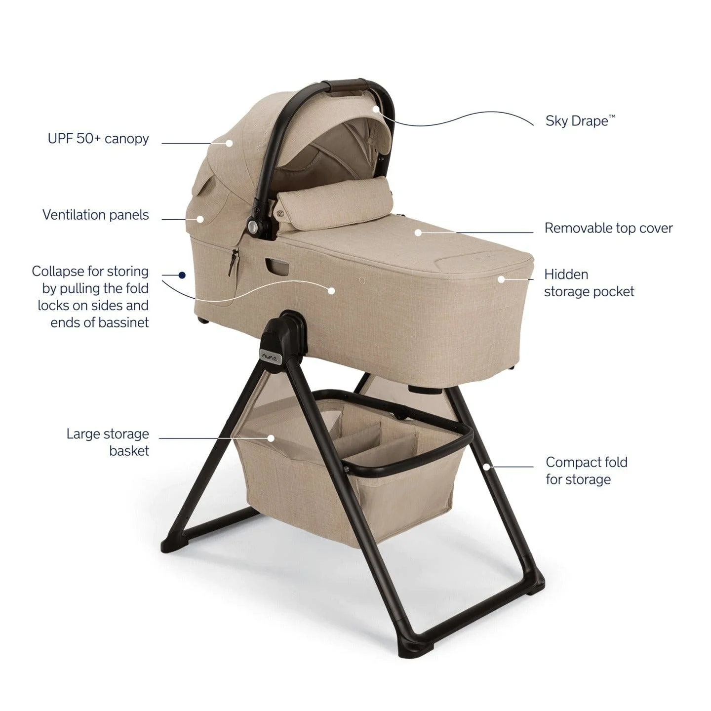 Nuna Demi Next Bassinet + Stand (1-3 weeks) - Image 49