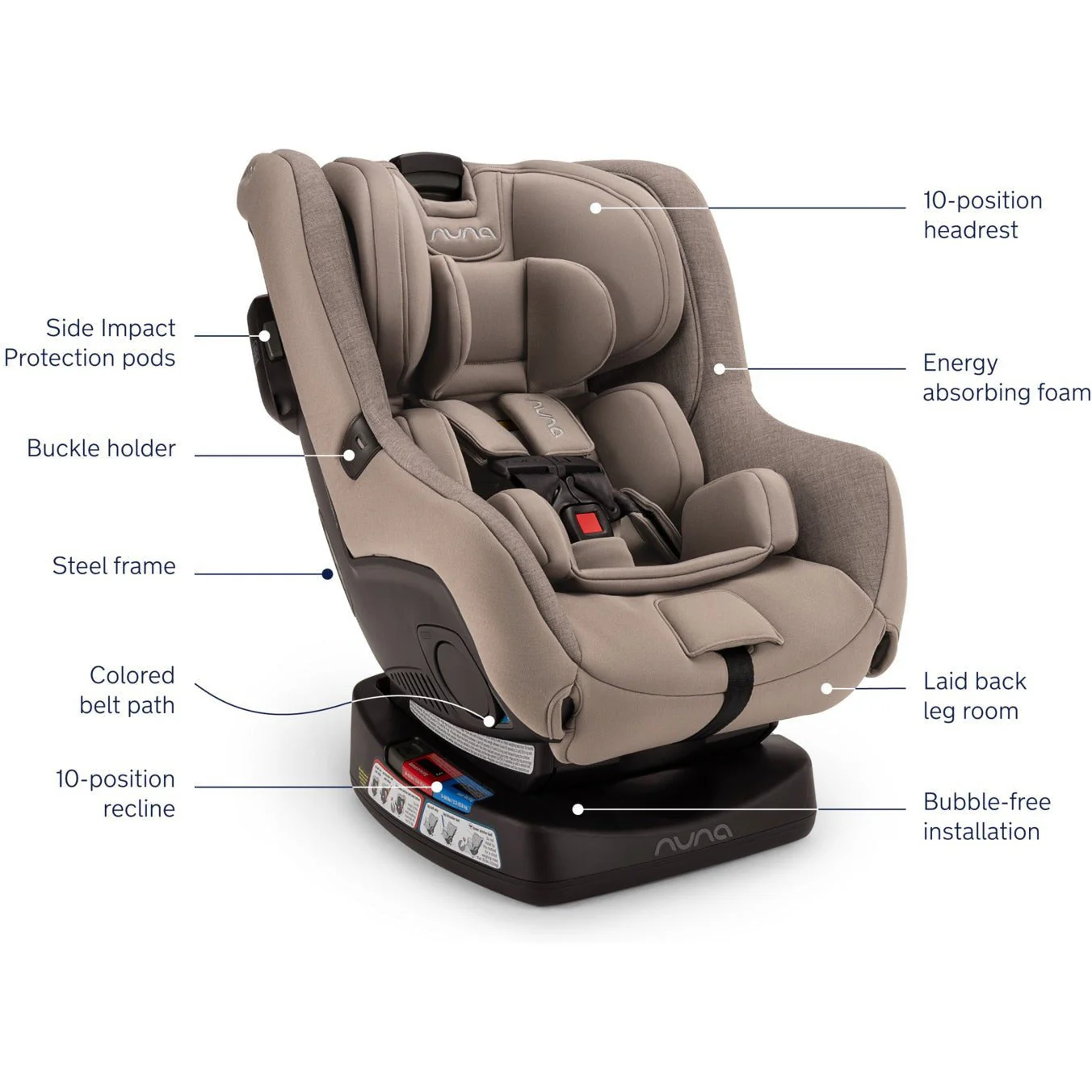 Nuna RAVA Fire Retardant-Free Convertible Car Seat - Image 18