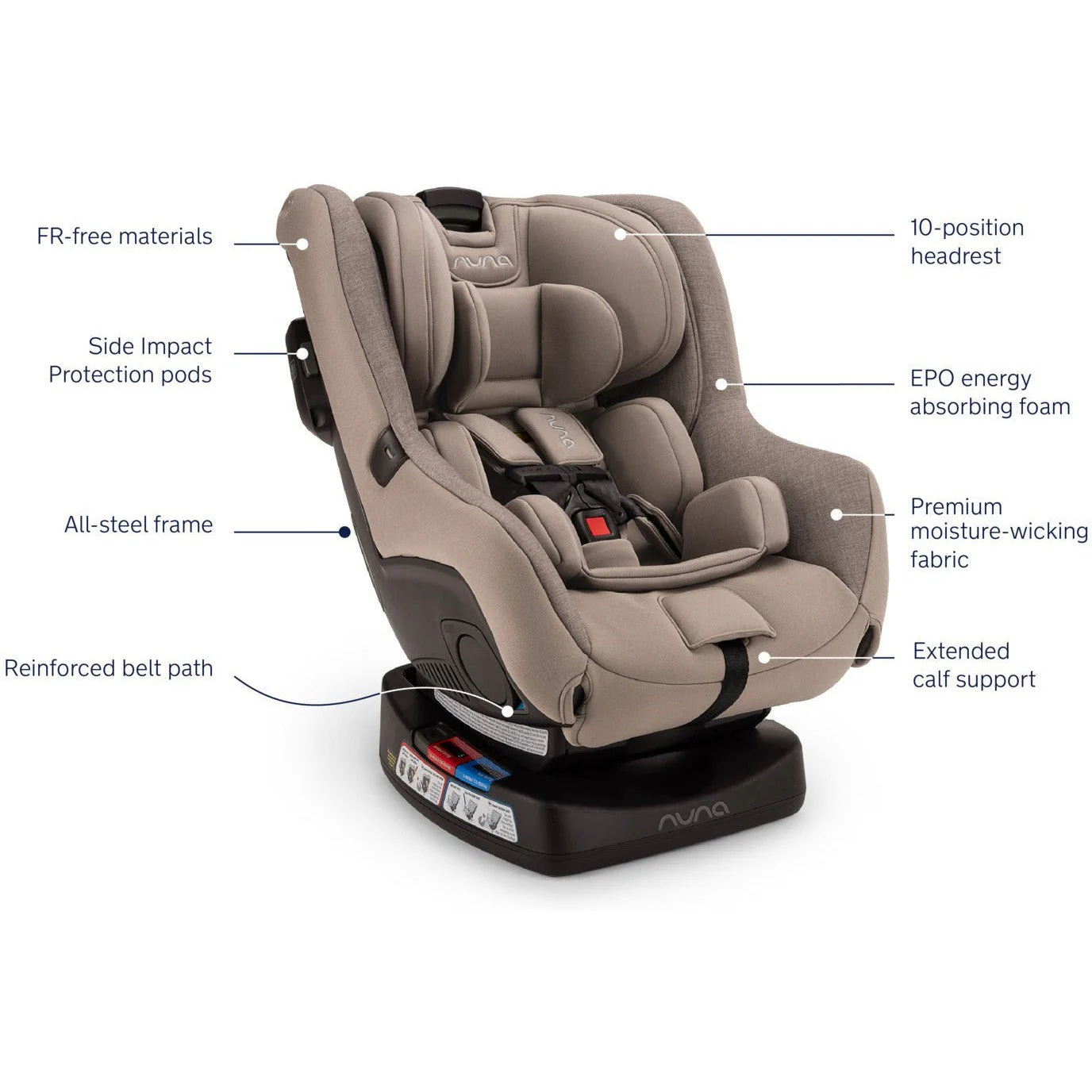 Nuna RAVA Fire Retardant-Free Convertible Car Seat - Image 32