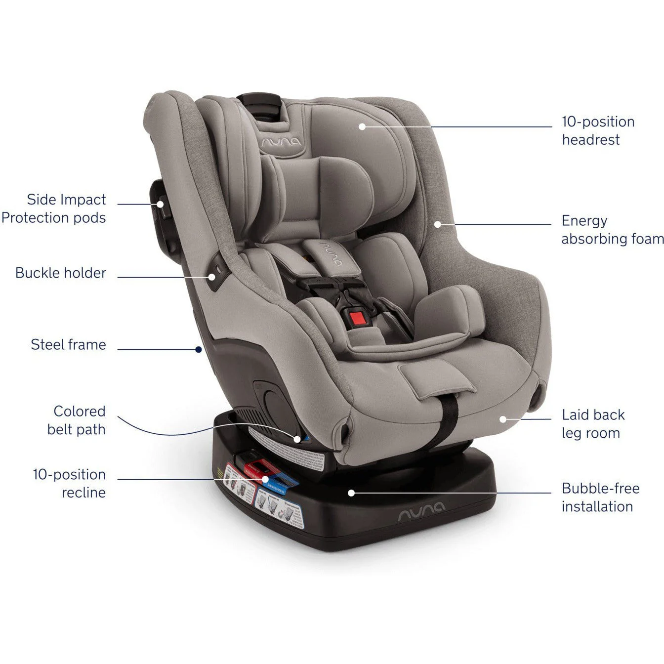 Nuna RAVA Fire Retardant-Free Convertible Car Seat - Image 36