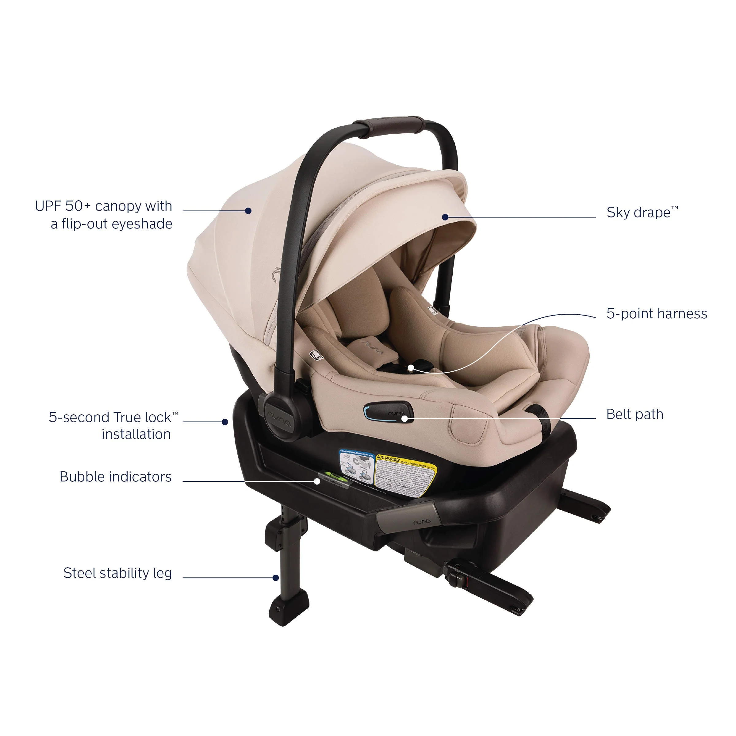 Nuna PIPA Aire Infant Car Seat + Pipa Series Base - Image 6