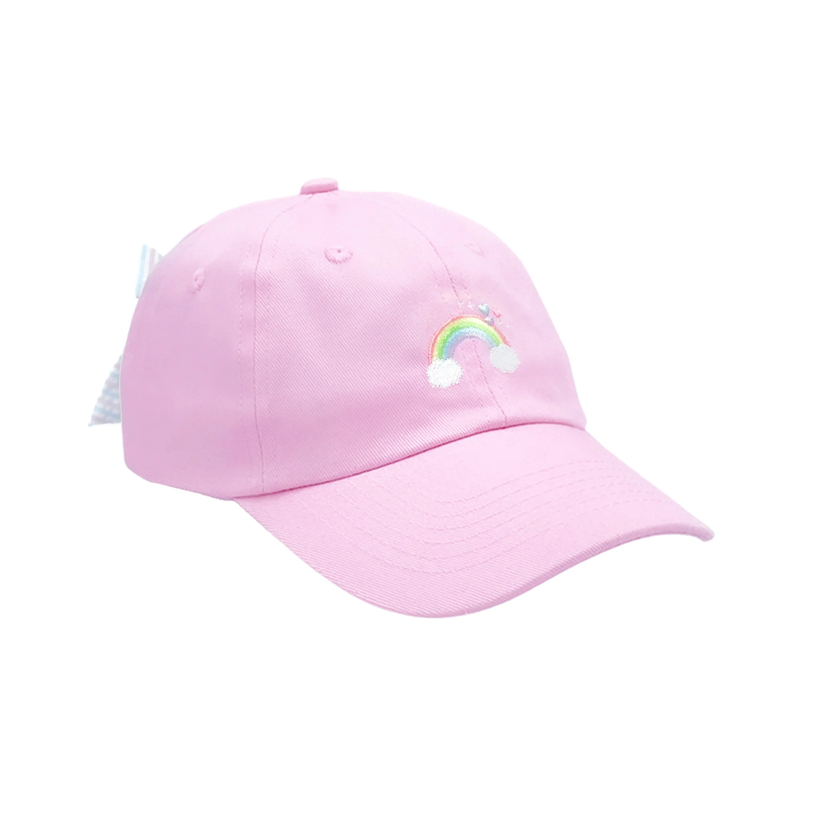 Rainbow Sparkle Bow Baseball Hat (Baby, Youth, Junior)