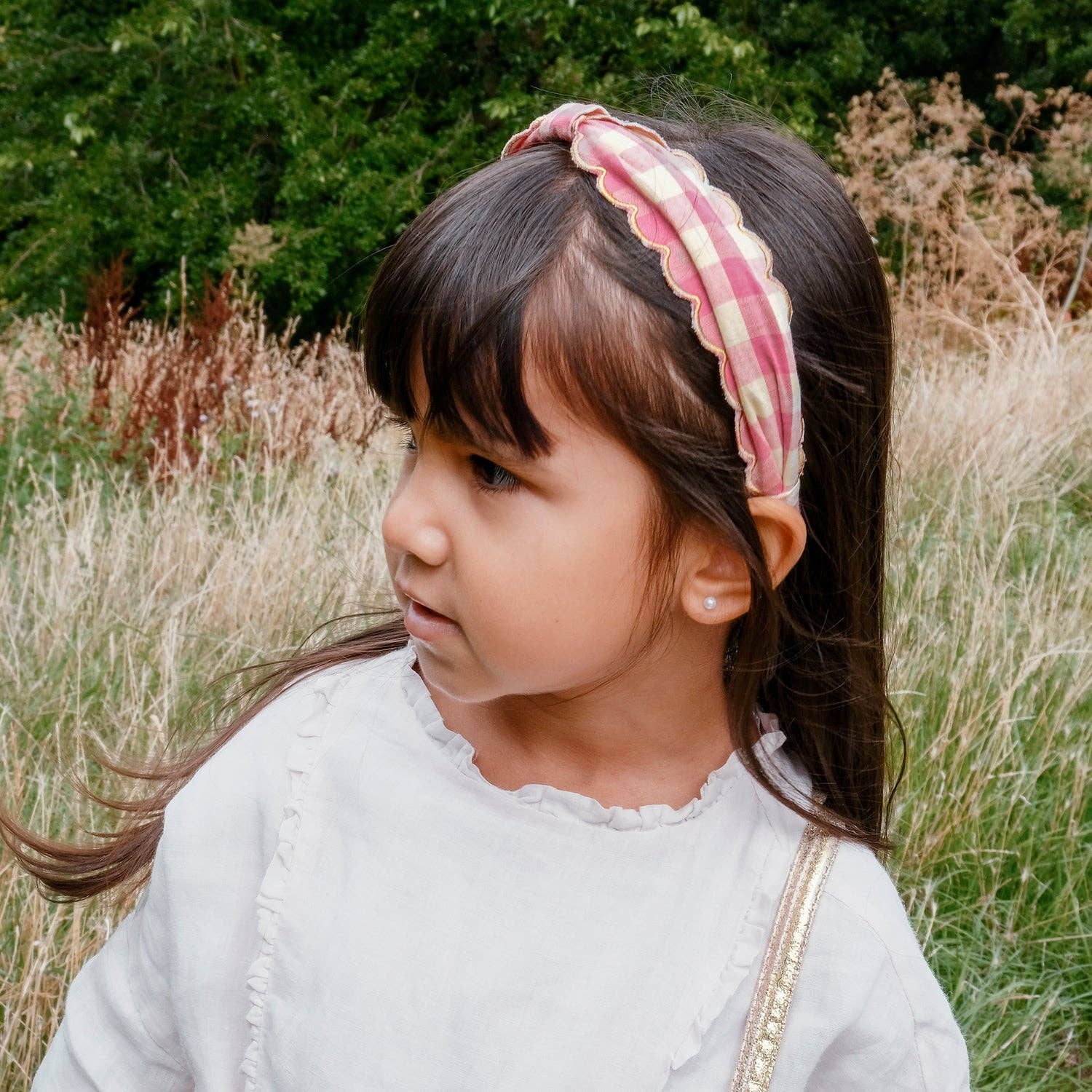 Scalloped Gingham Headband - Image 2