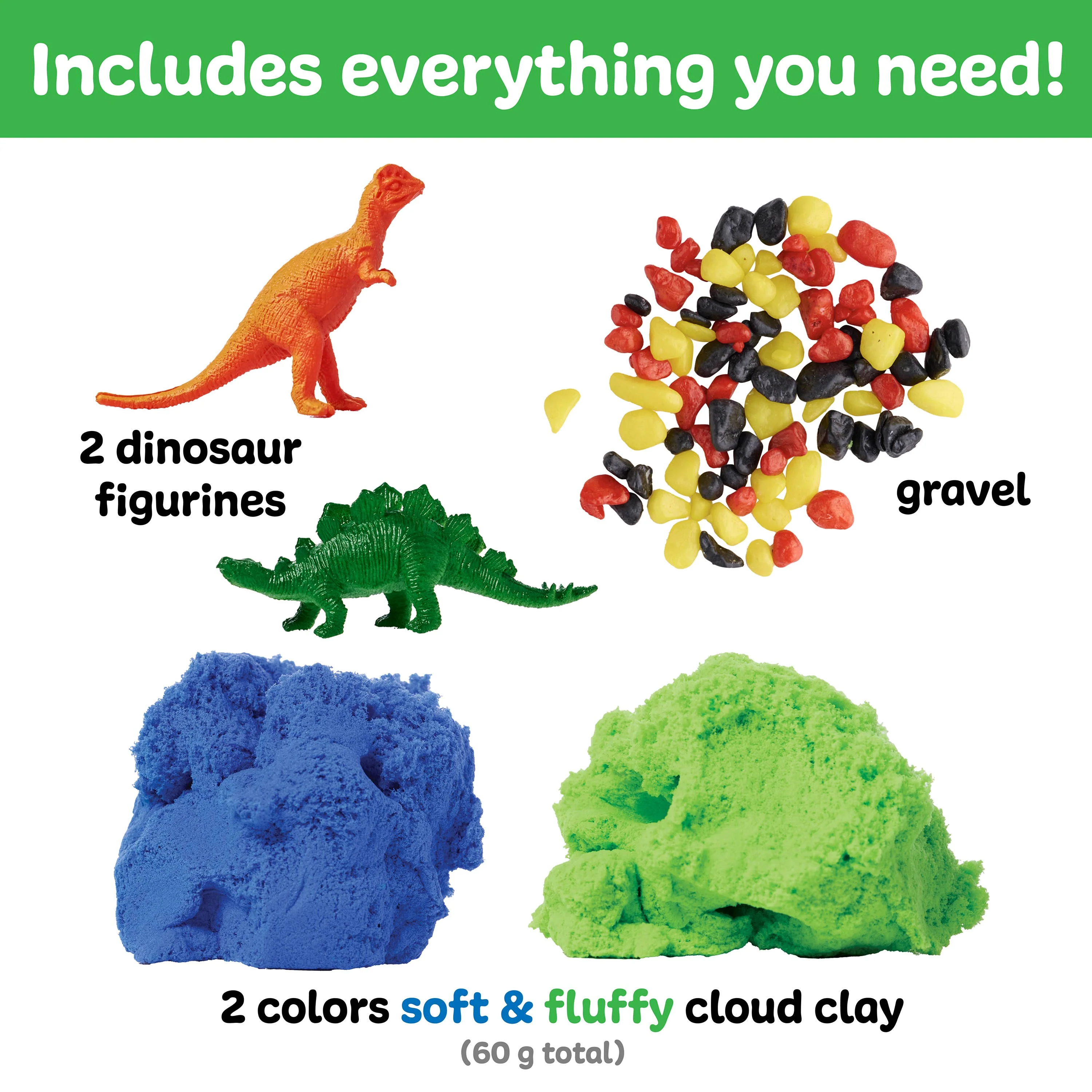 Sensory Mini Play Kit Jar with Cloud Clay: Dinosaur Theme - Image 5