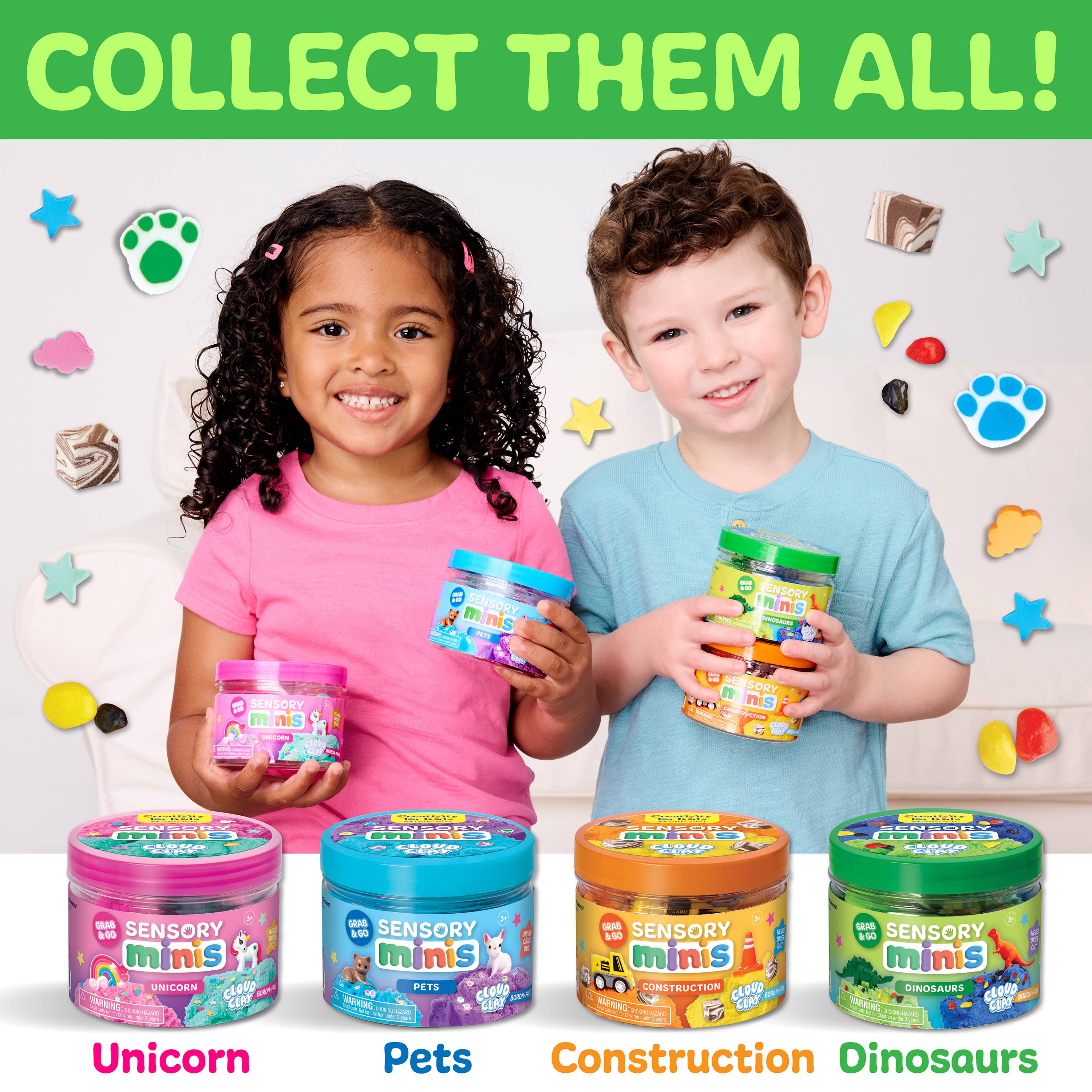 Sensory Mini Play Kit Jar with Cloud Clay: Dinosaur Theme - Image 8