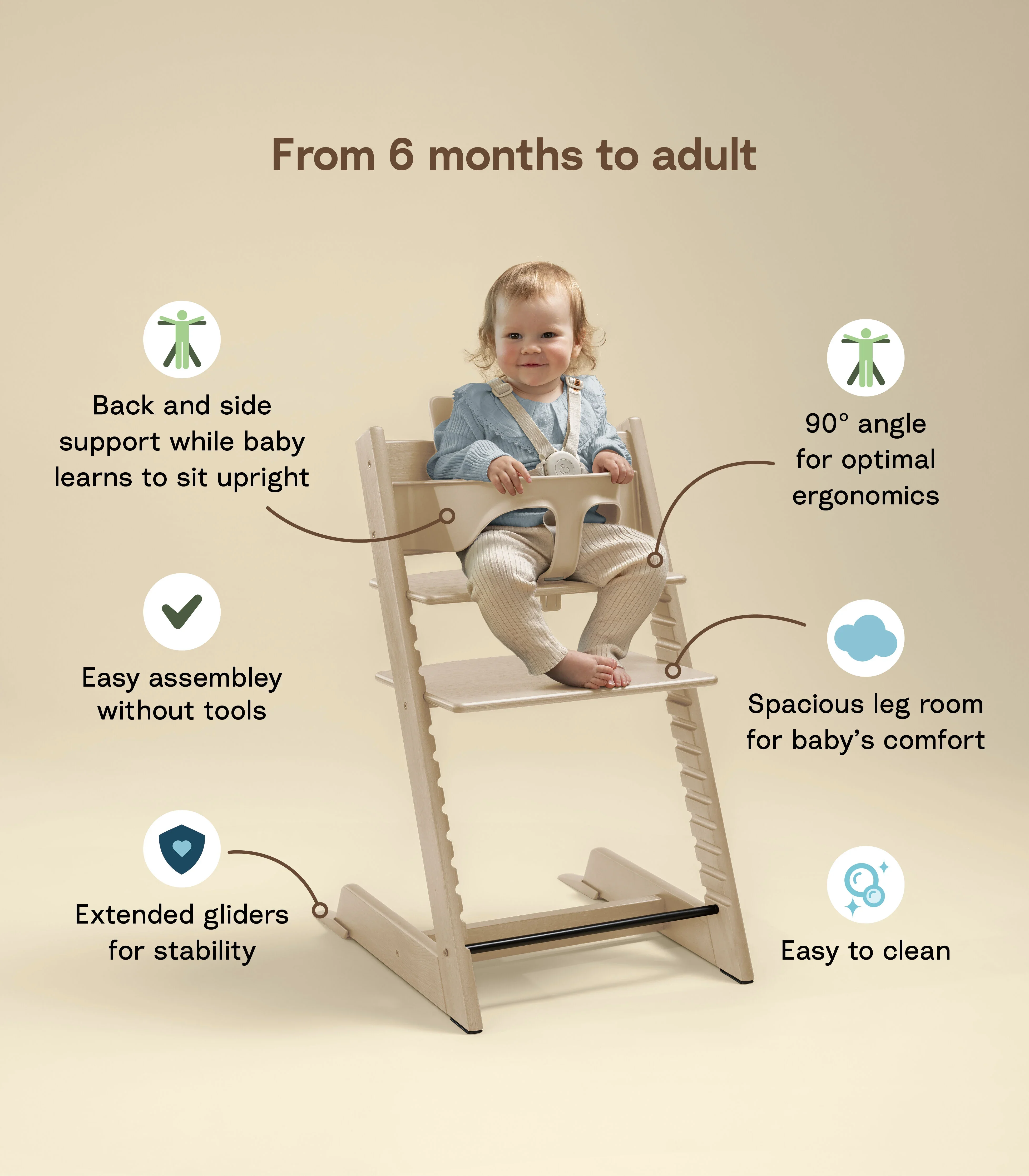Tripp Trapp® High Chair² with newborn set - Image 4